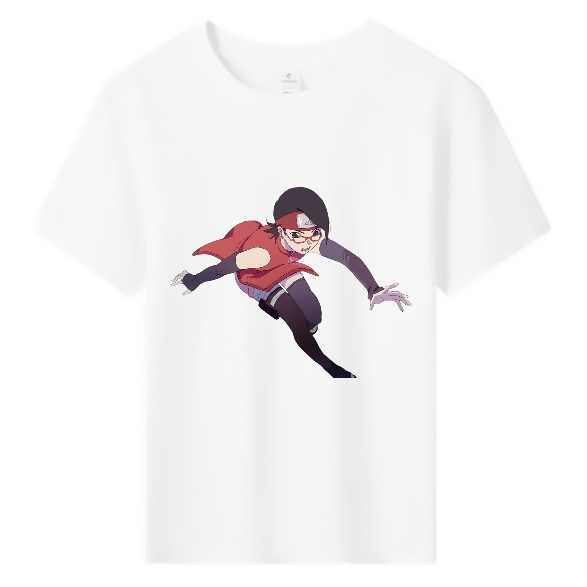 （画像用） NARUTO -ナルト- うちは サラダ Uchiha Sarada 綿100％キッズTシャツ（フロントプリント）