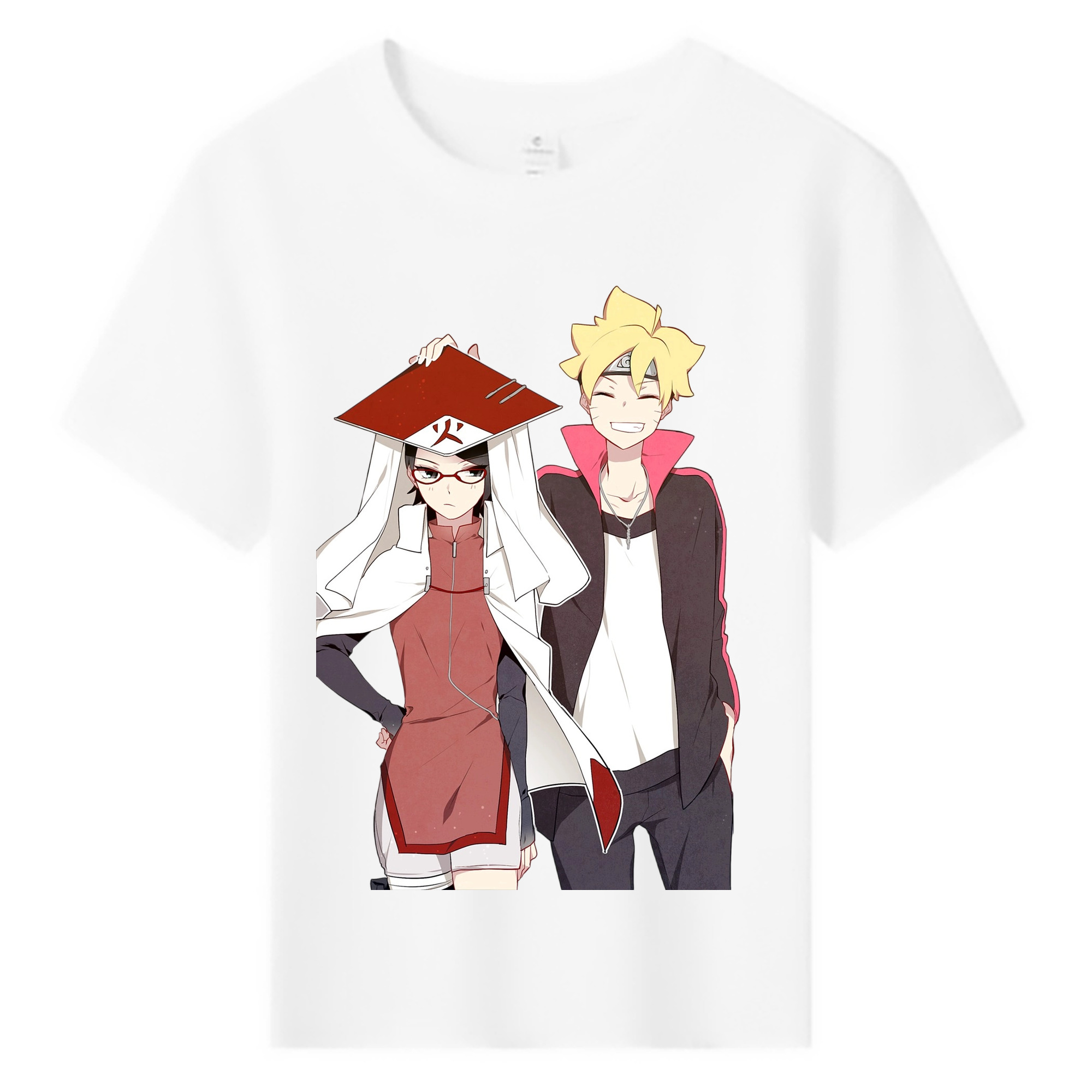（画像用） NARUTO -ナルト- うちは サラダ Uchiha Sarada 綿100％キッズTシャツ（フロントプリント）