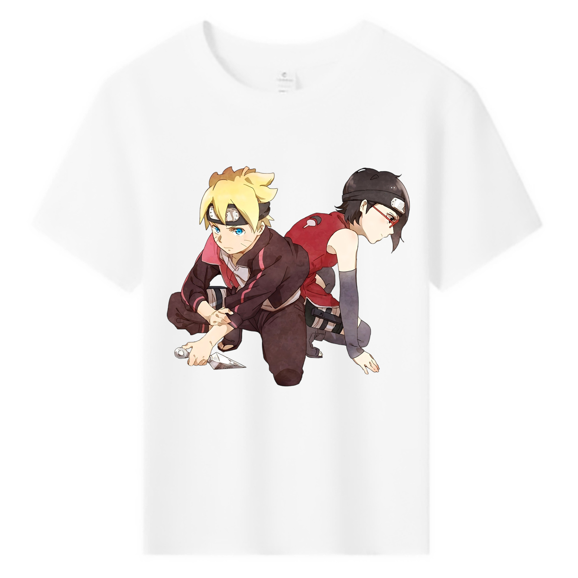 （画像用） NARUTO -ナルト- うちは サラダ Uchiha Sarada 綿100％キッズTシャツ（フロントプリント）
