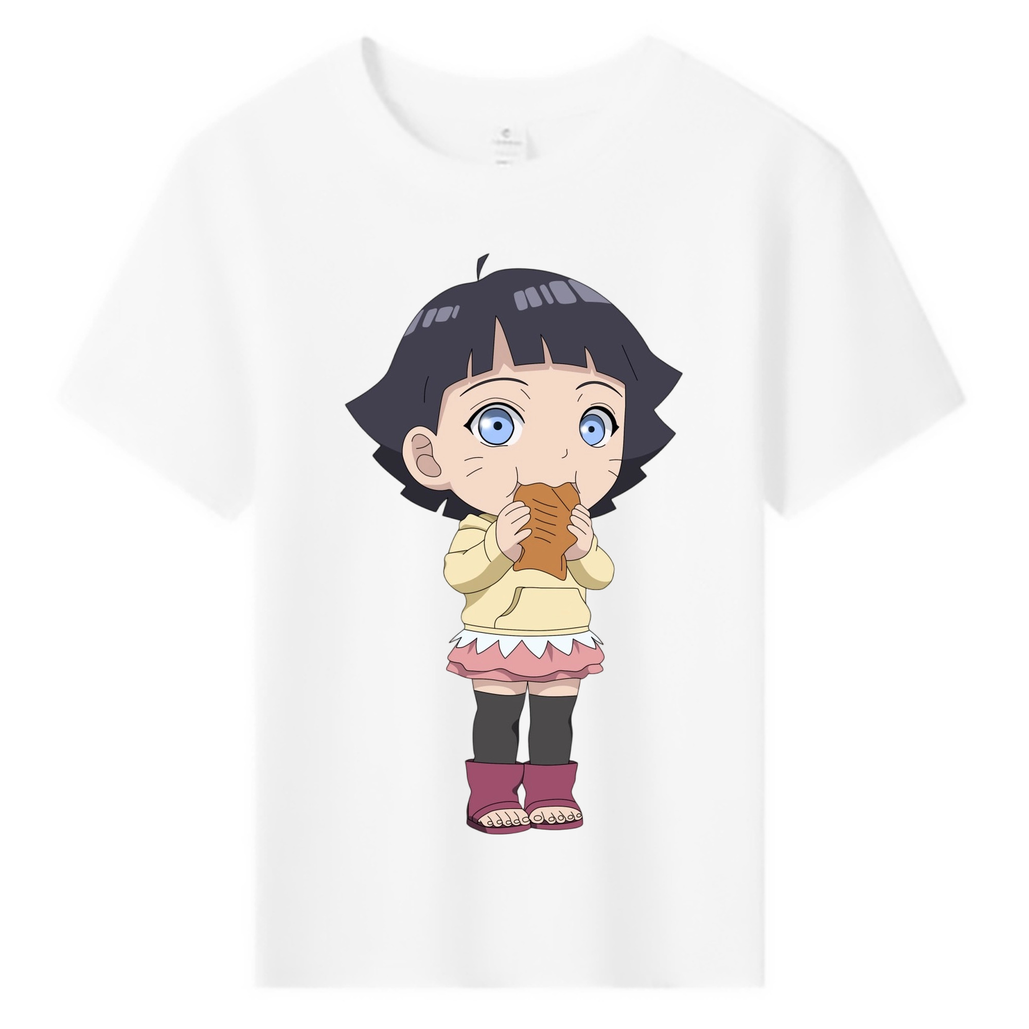 （画像用） NARUTO -ナルト- うずまき ヒマワリ Uzumaki Himawari 綿100％キッズTシャツ（フロントプリント）