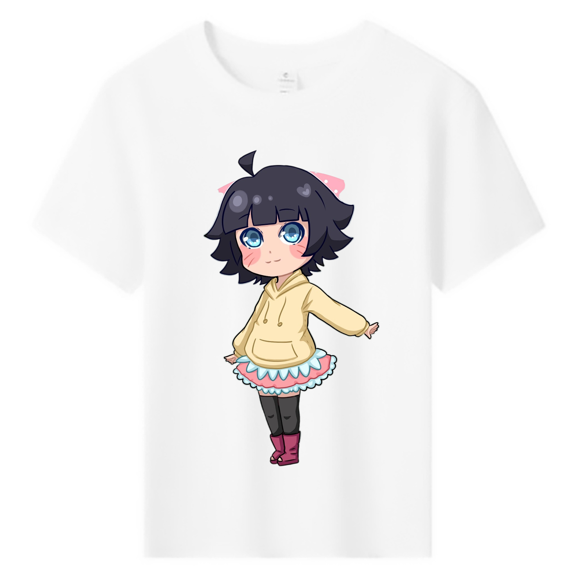 （画像用） NARUTO -ナルト- うずまき ヒマワリ Uzumaki Himawari 綿100％キッズTシャツ（フロントプリント）