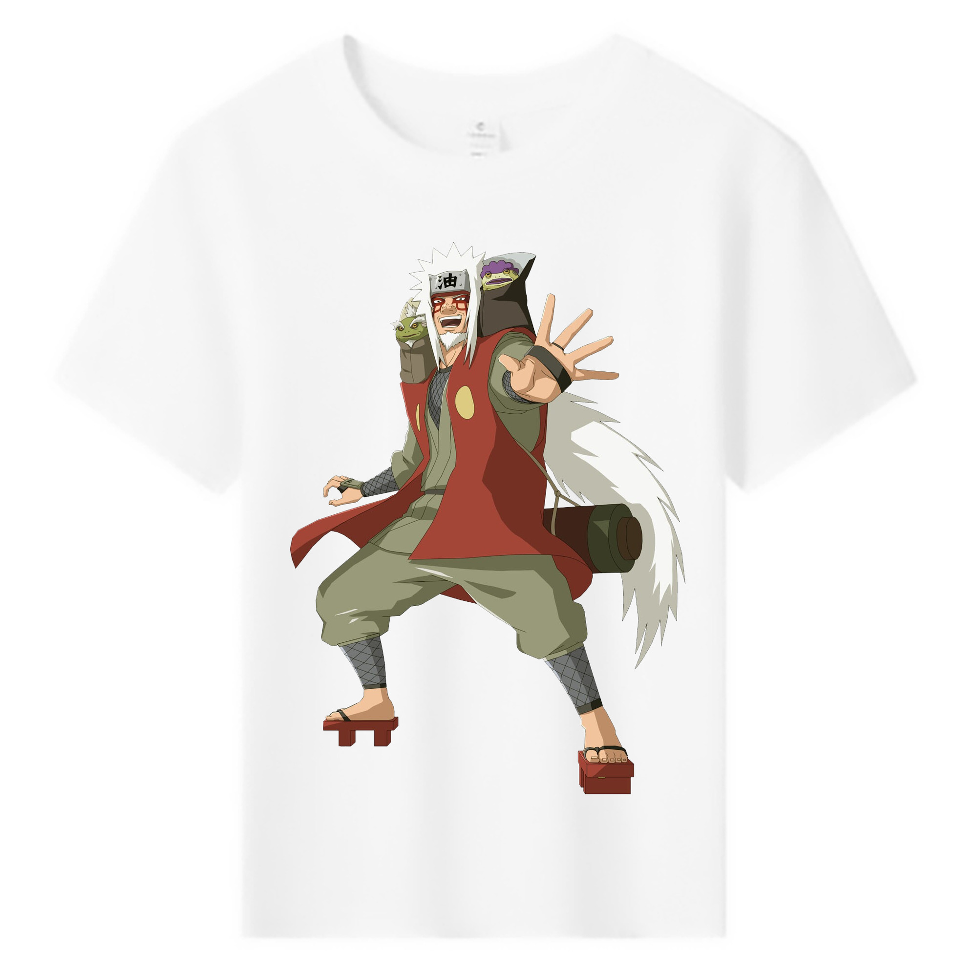 （画像用） NARUTO -ナルト- 自来也（じらいや） Jiraiya 綿100％キッズTシャツ（フロントプリント）