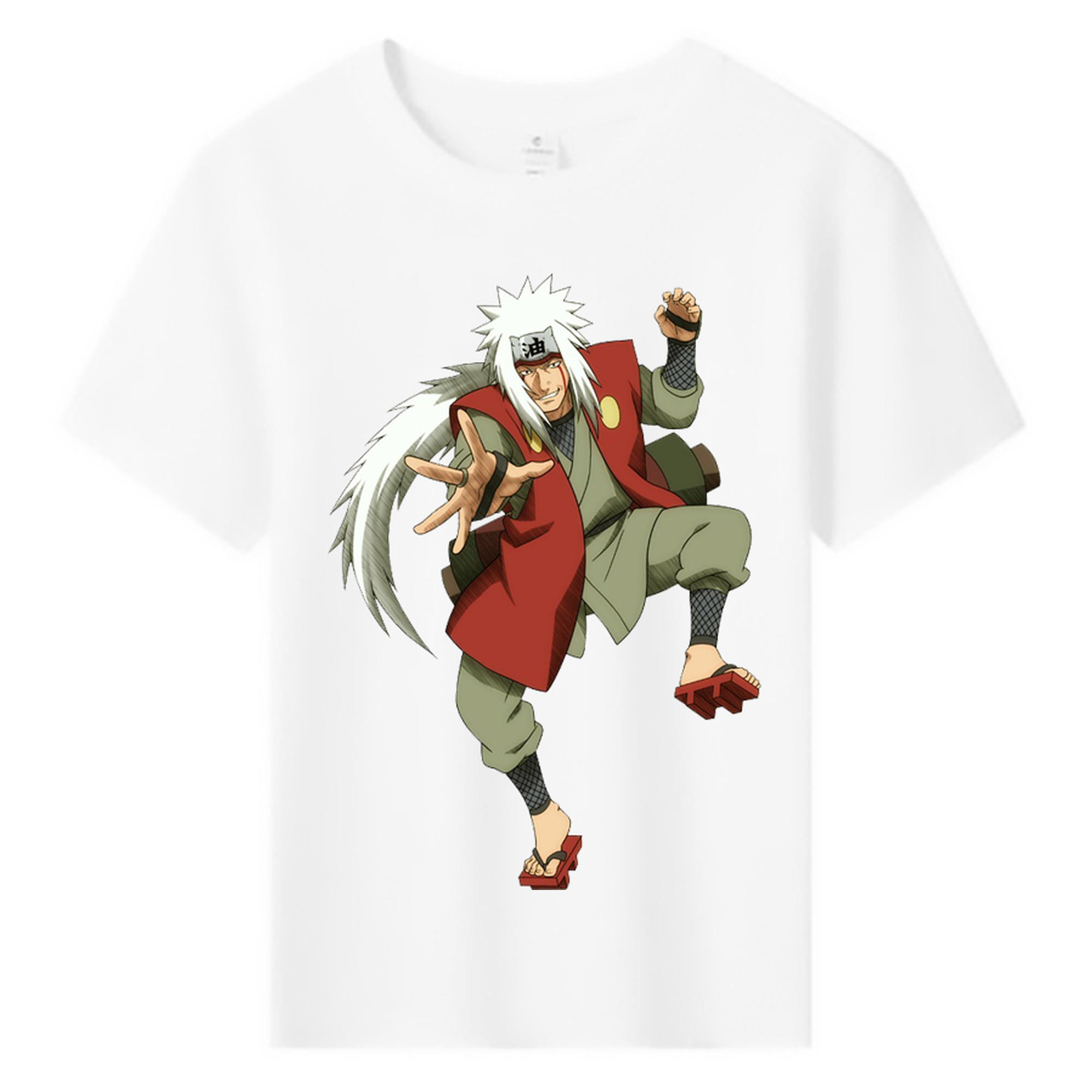 （画像用） NARUTO -ナルト- 自来也（じらいや） Jiraiya 綿100％キッズTシャツ（フロントプリント）