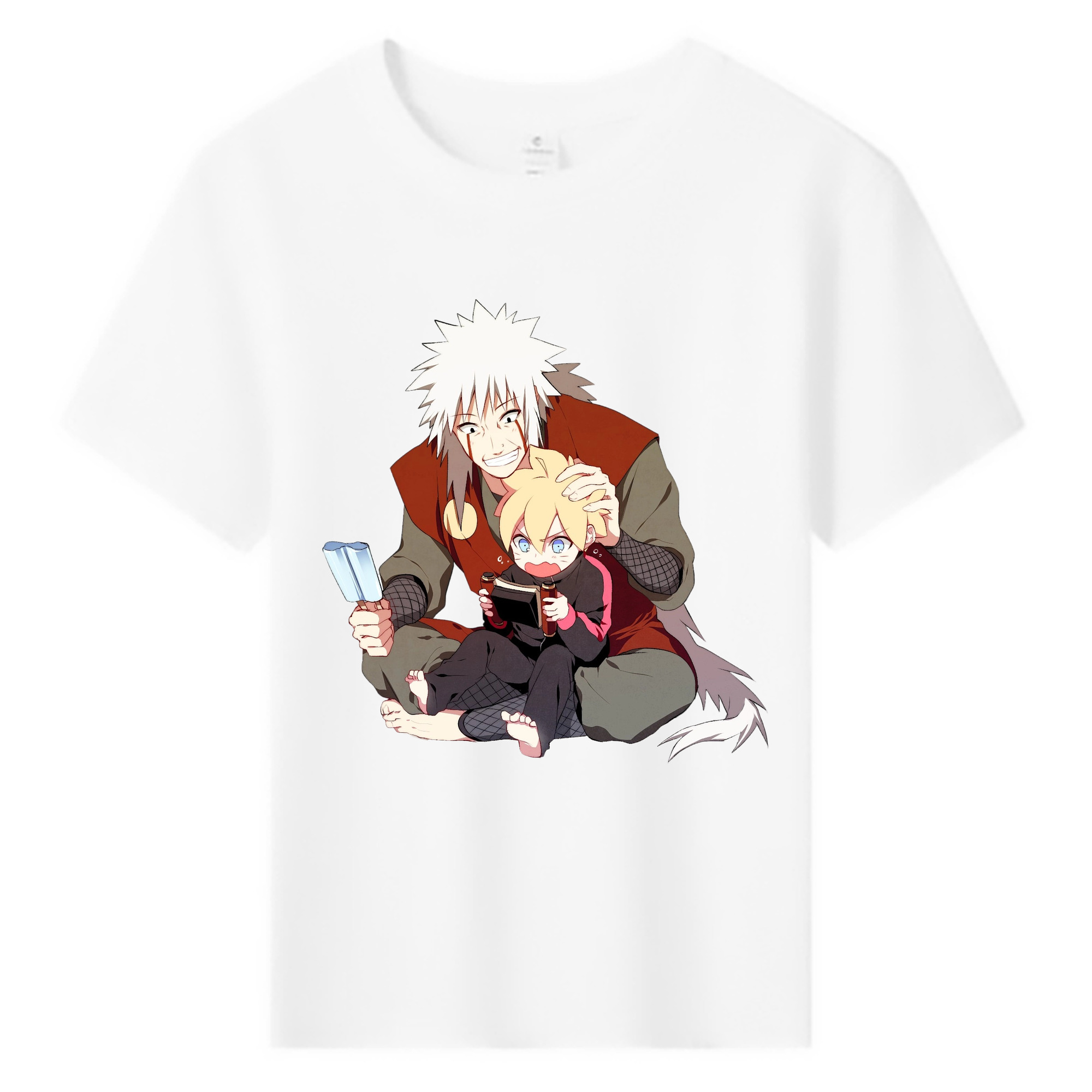 （画像用） NARUTO -ナルト- 自来也（じらいや） Jiraiya 綿100％キッズTシャツ（フロントプリント）