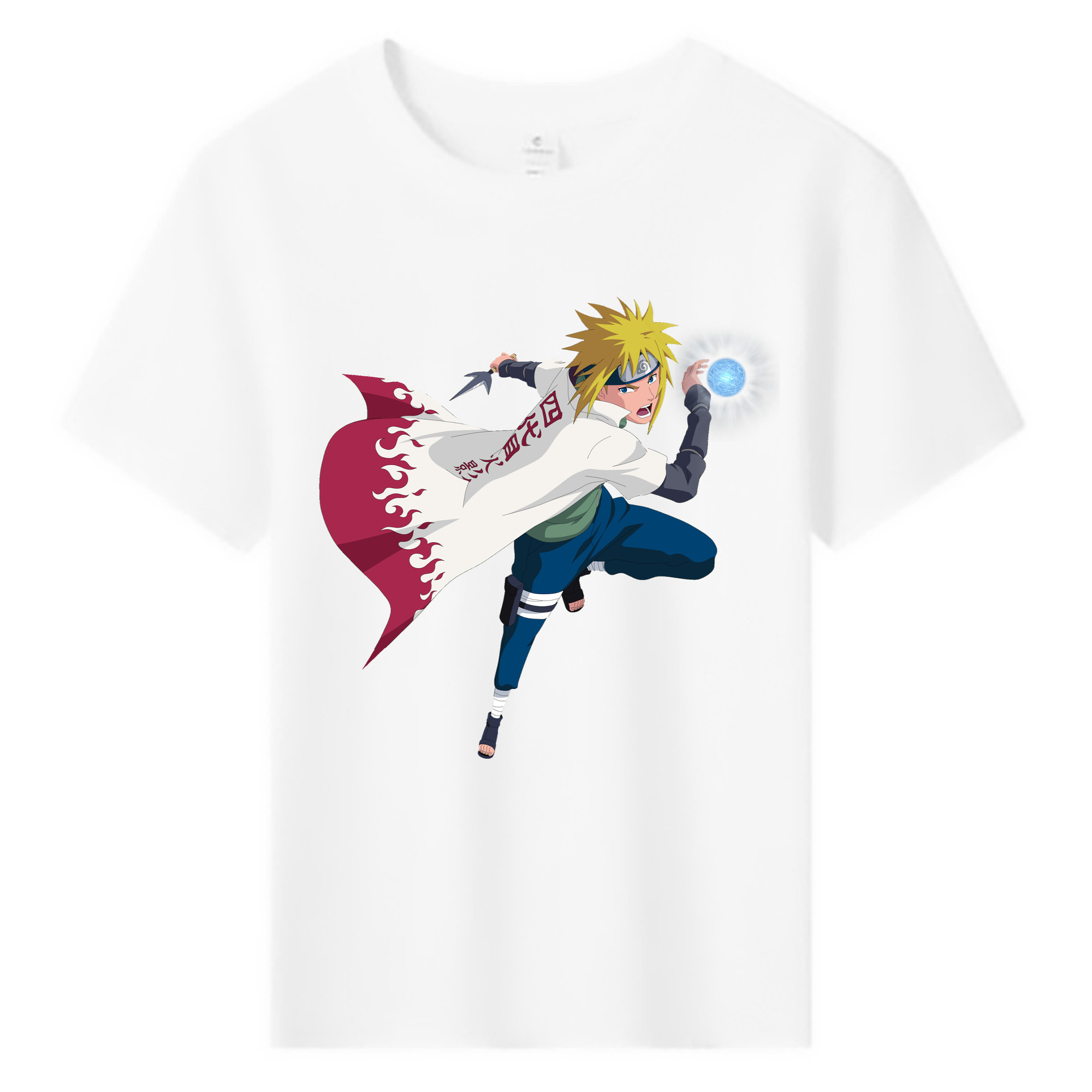 （画像用） NARUTO -ナルト- 波風 ミナト Namikaze Minato 綿100％キッズTシャツ（フロントプリント）