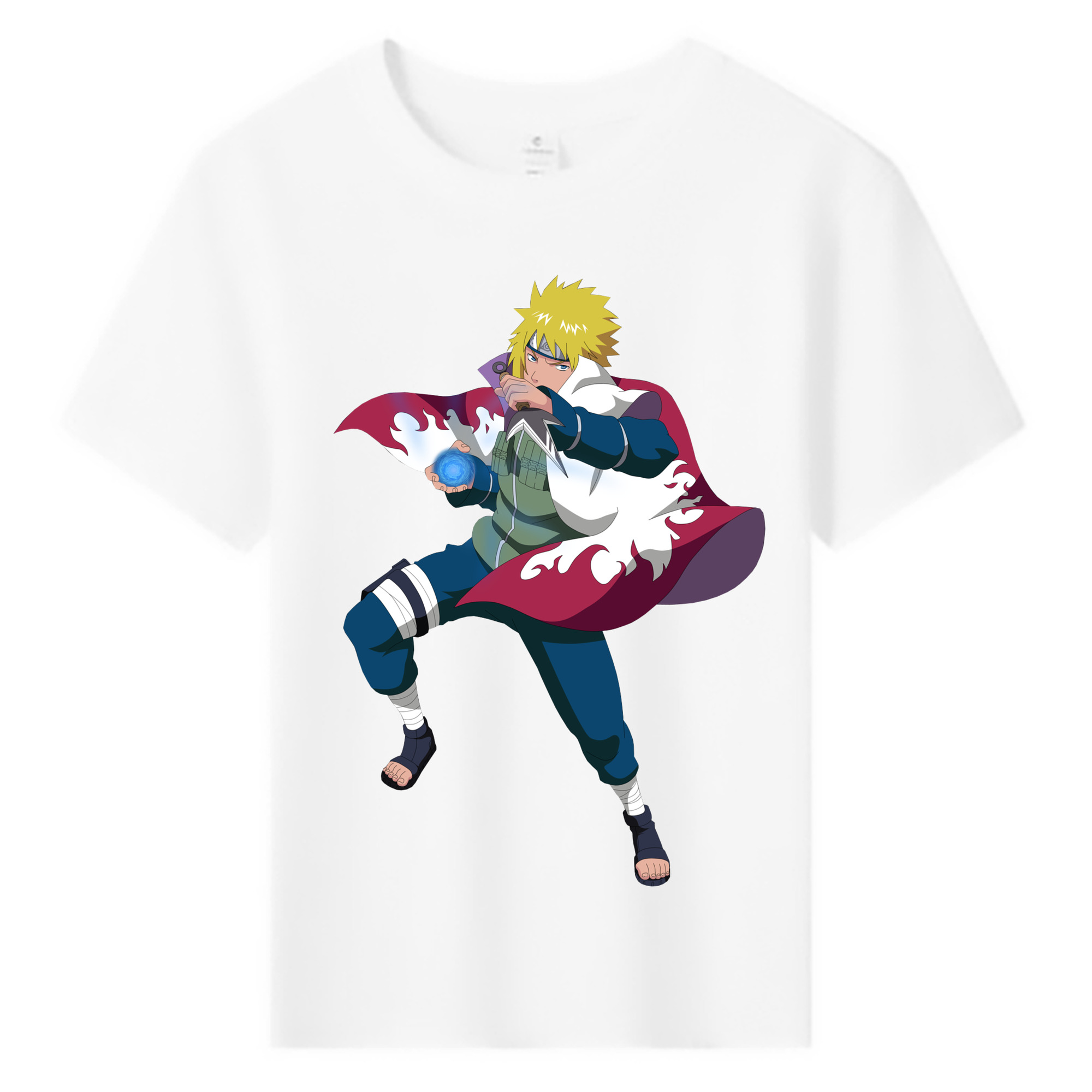 （画像用） NARUTO -ナルト- 波風 ミナト Namikaze Minato 綿100％キッズTシャツ（フロントプリント）