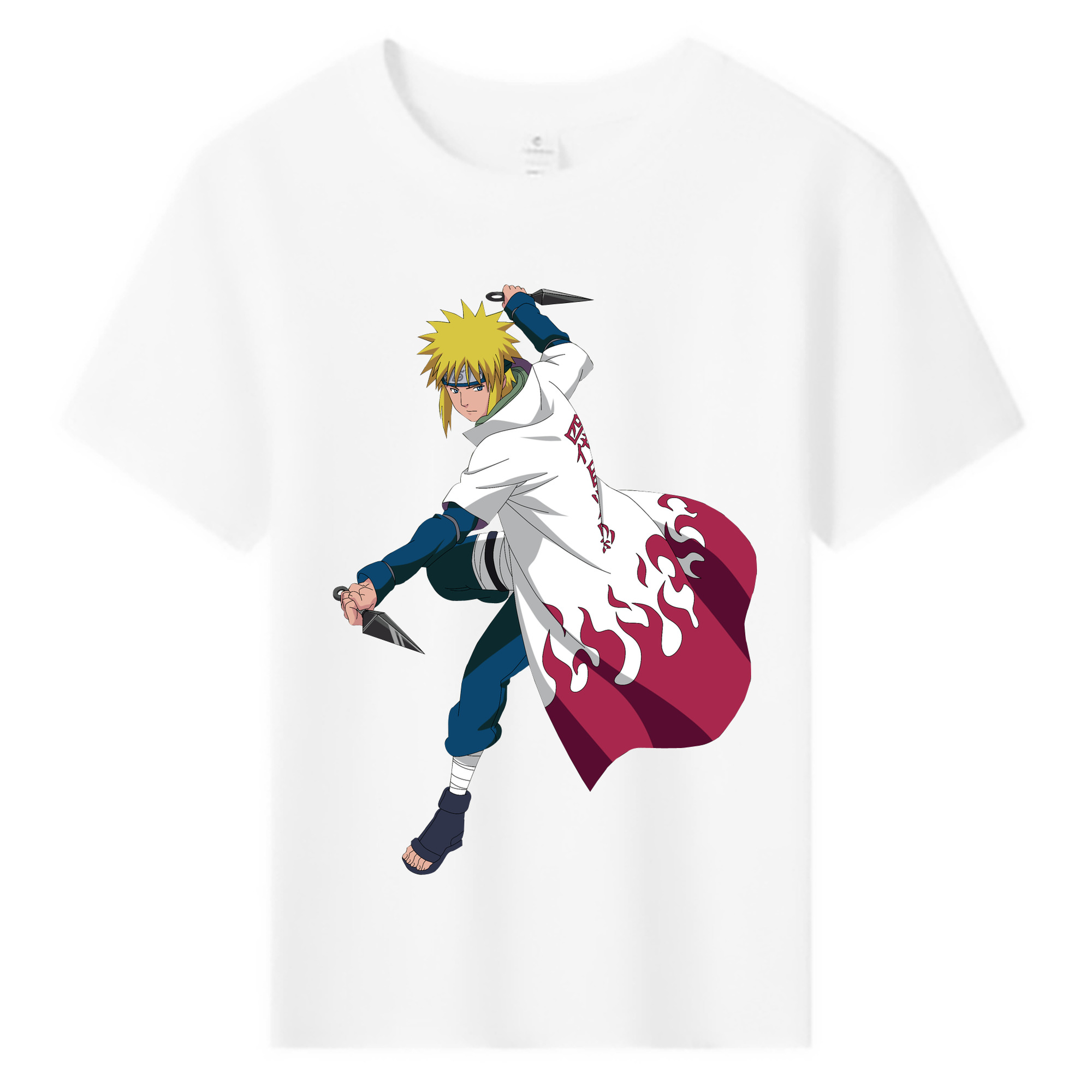 （画像用） NARUTO -ナルト- 波風 ミナト Namikaze Minato 綿100％キッズTシャツ（フロントプリント）