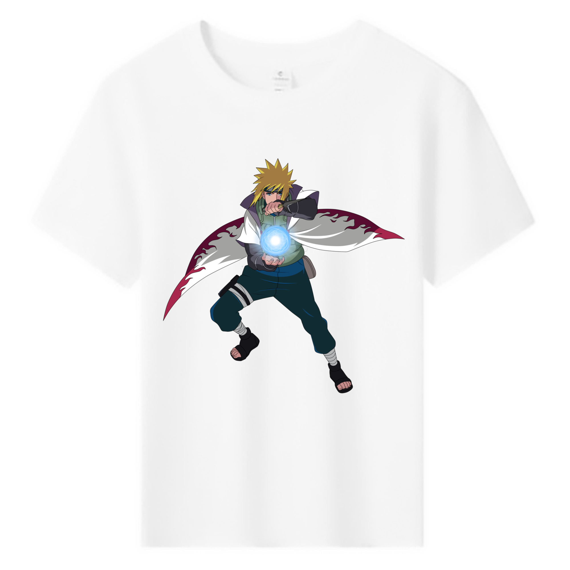 （画像用） NARUTO -ナルト- 波風 ミナト Namikaze Minato 綿100％キッズTシャツ（フロントプリント）
