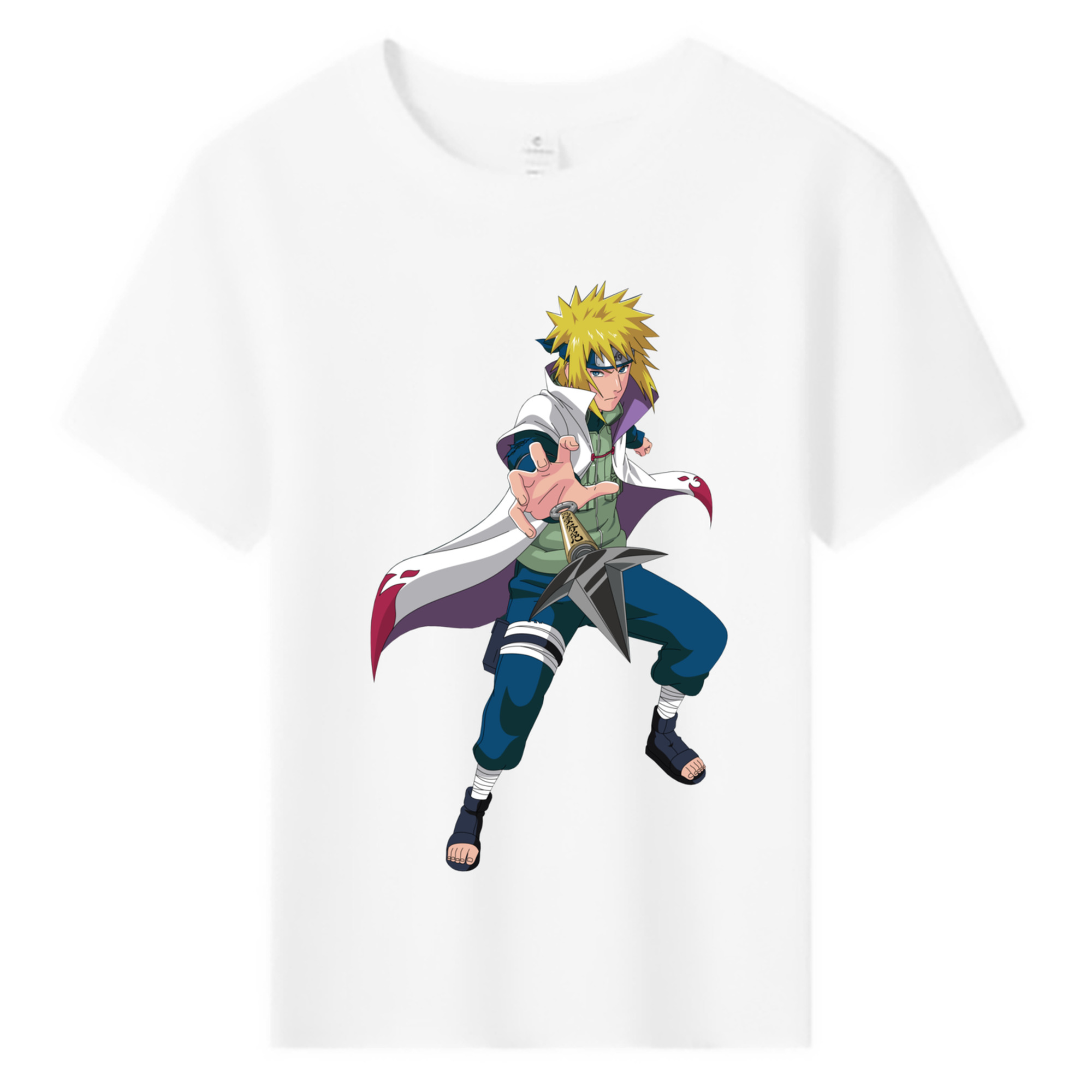 （画像用） NARUTO -ナルト- 波風 ミナト Namikaze Minato 綿100％キッズTシャツ（フロントプリント）