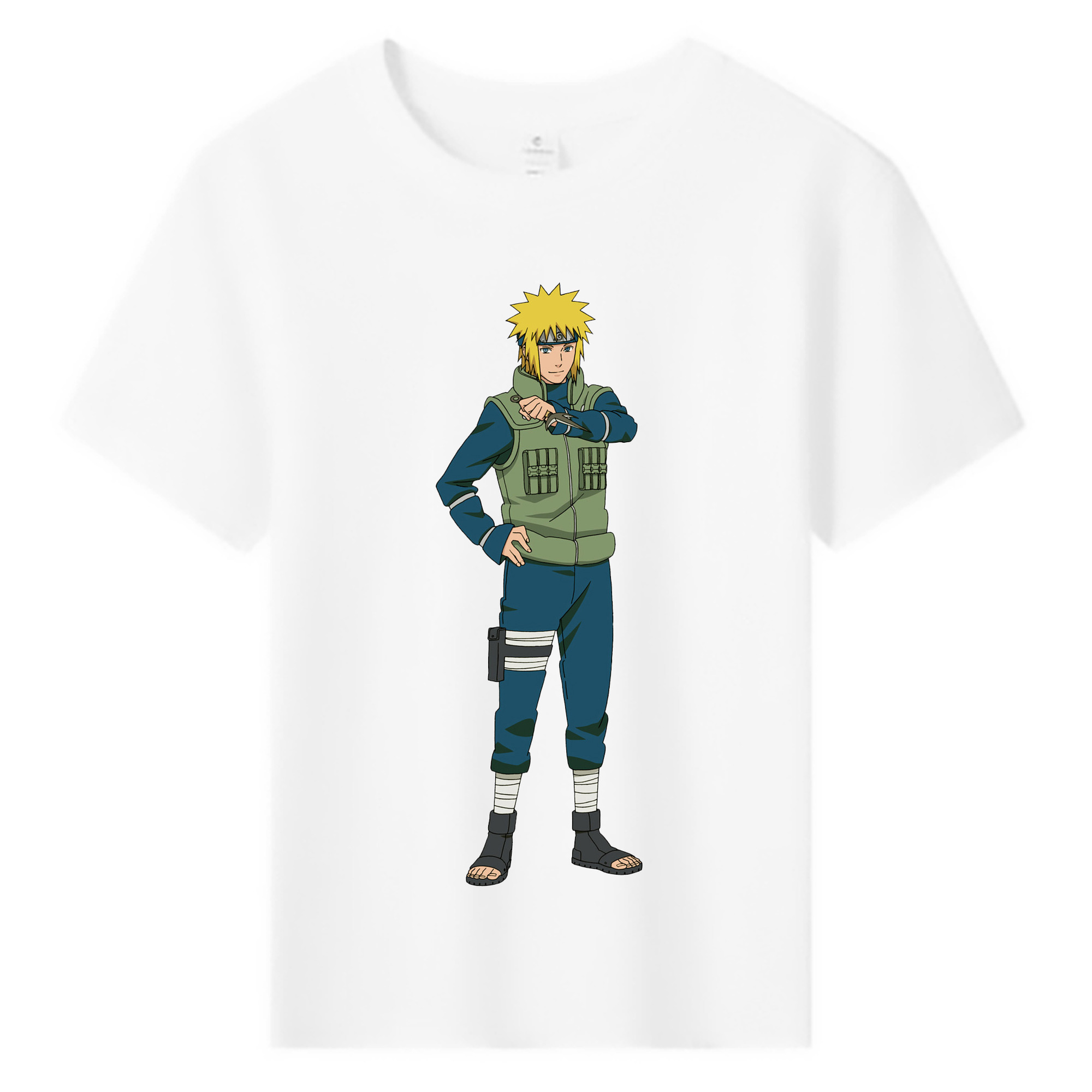 （画像用） NARUTO -ナルト- 波風 ミナト Namikaze Minato 綿100％キッズTシャツ（フロントプリント）