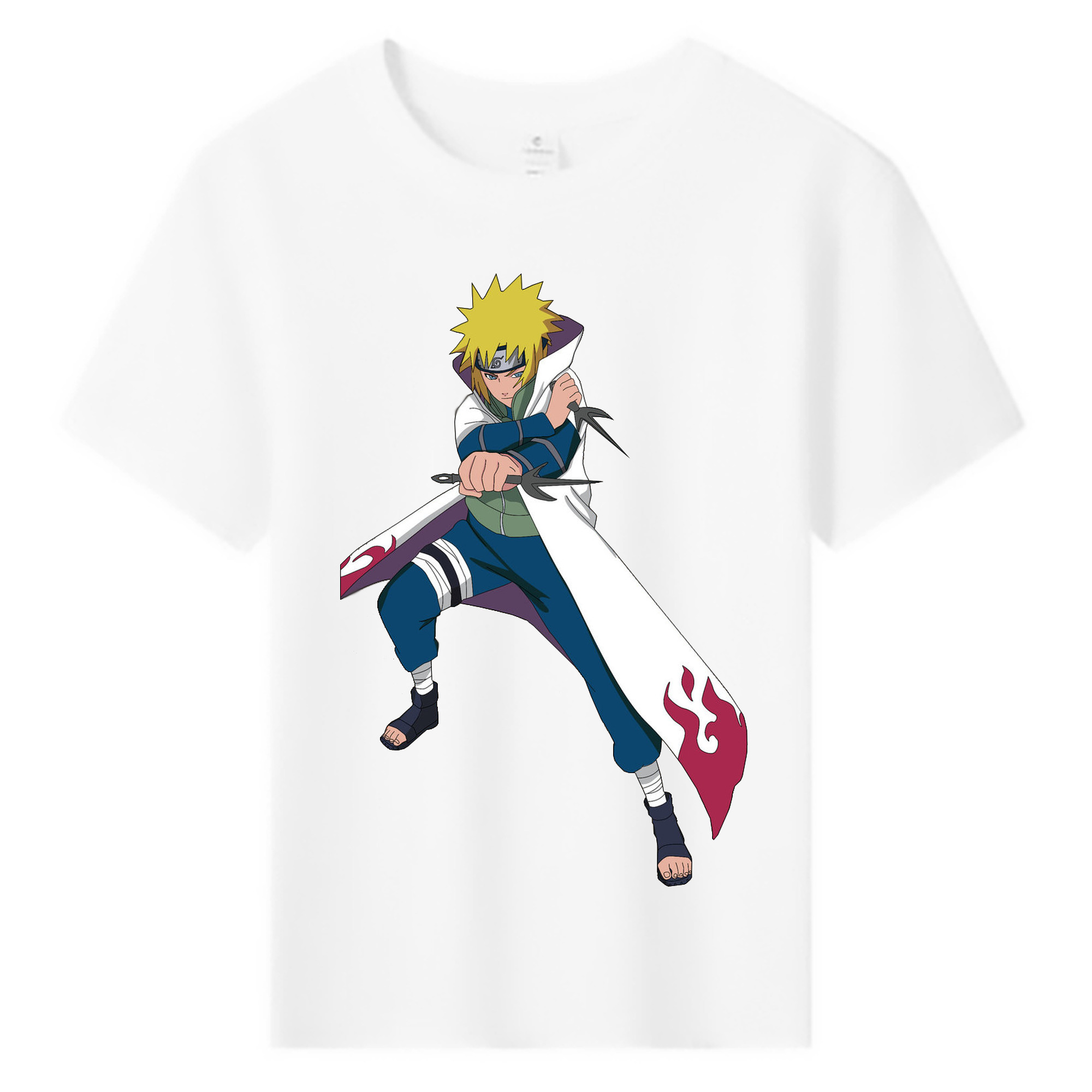 （画像用） NARUTO -ナルト- 波風 ミナト Namikaze Minato 綿100％キッズTシャツ（フロントプリント）