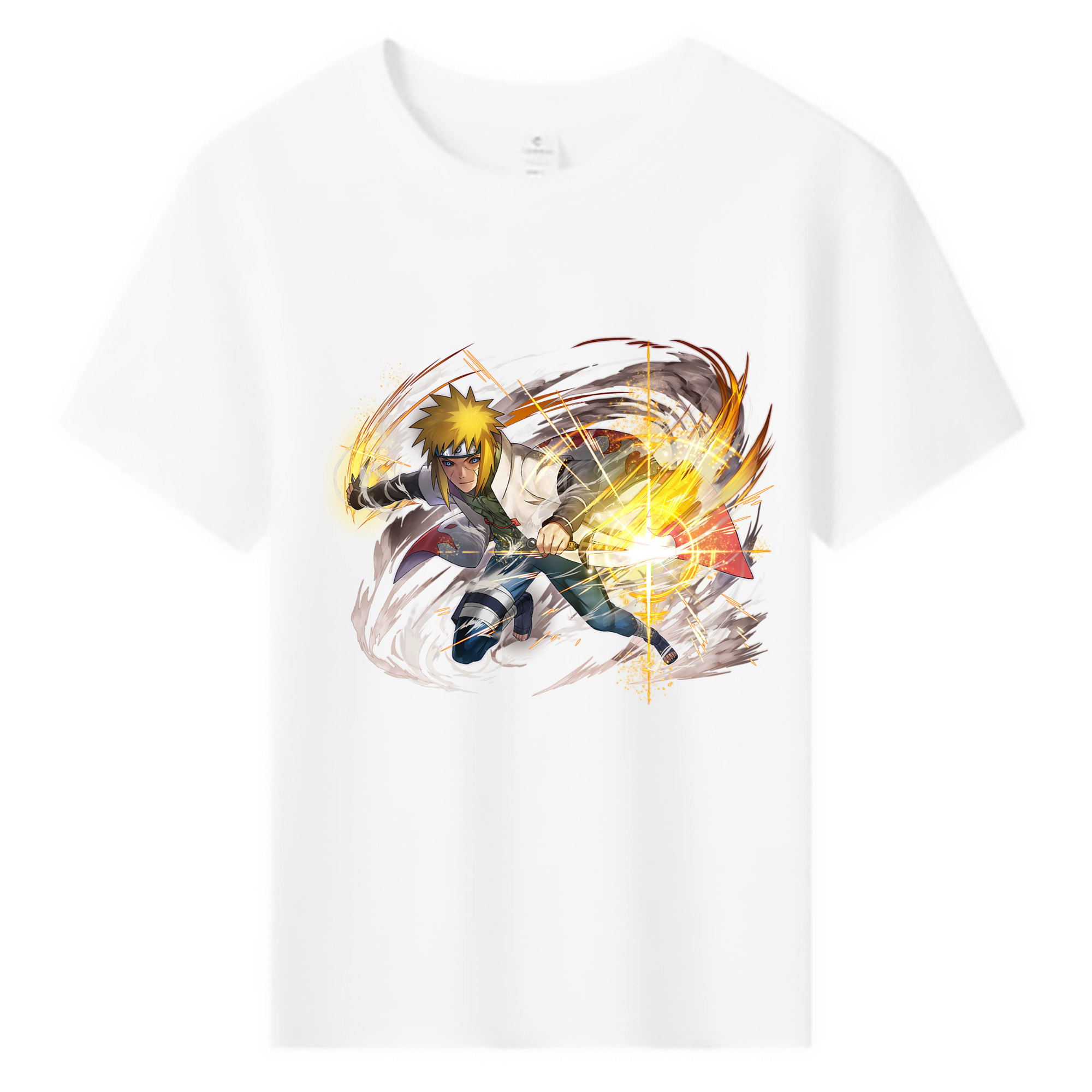 （画像用） NARUTO -ナルト- 波風 ミナト Namikaze Minato 綿100％キッズTシャツ（フロントプリント）