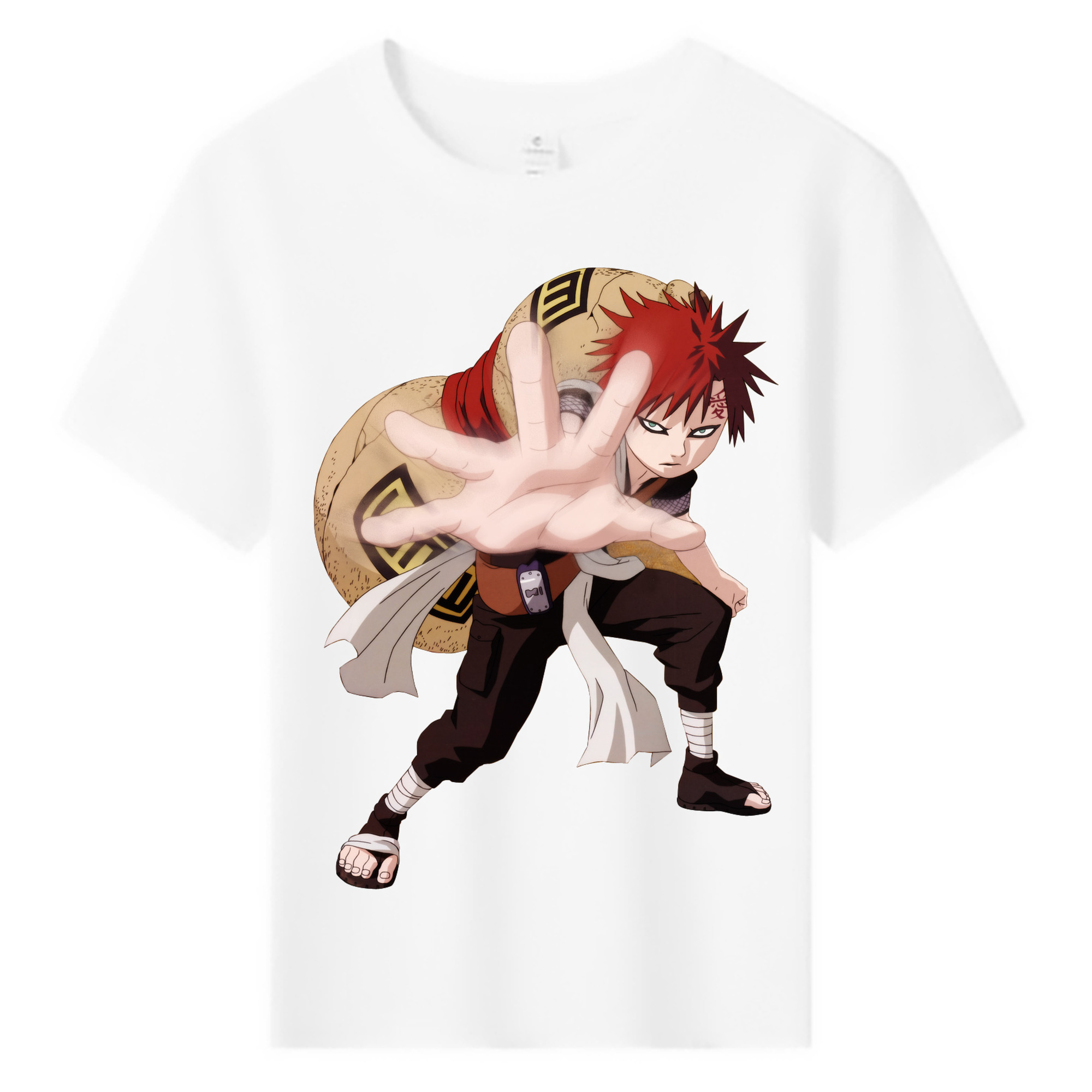 （画像用） NARUTO -ナルト- ガアラ Gaara 綿100％キッズTシャツ（フロントプリント）