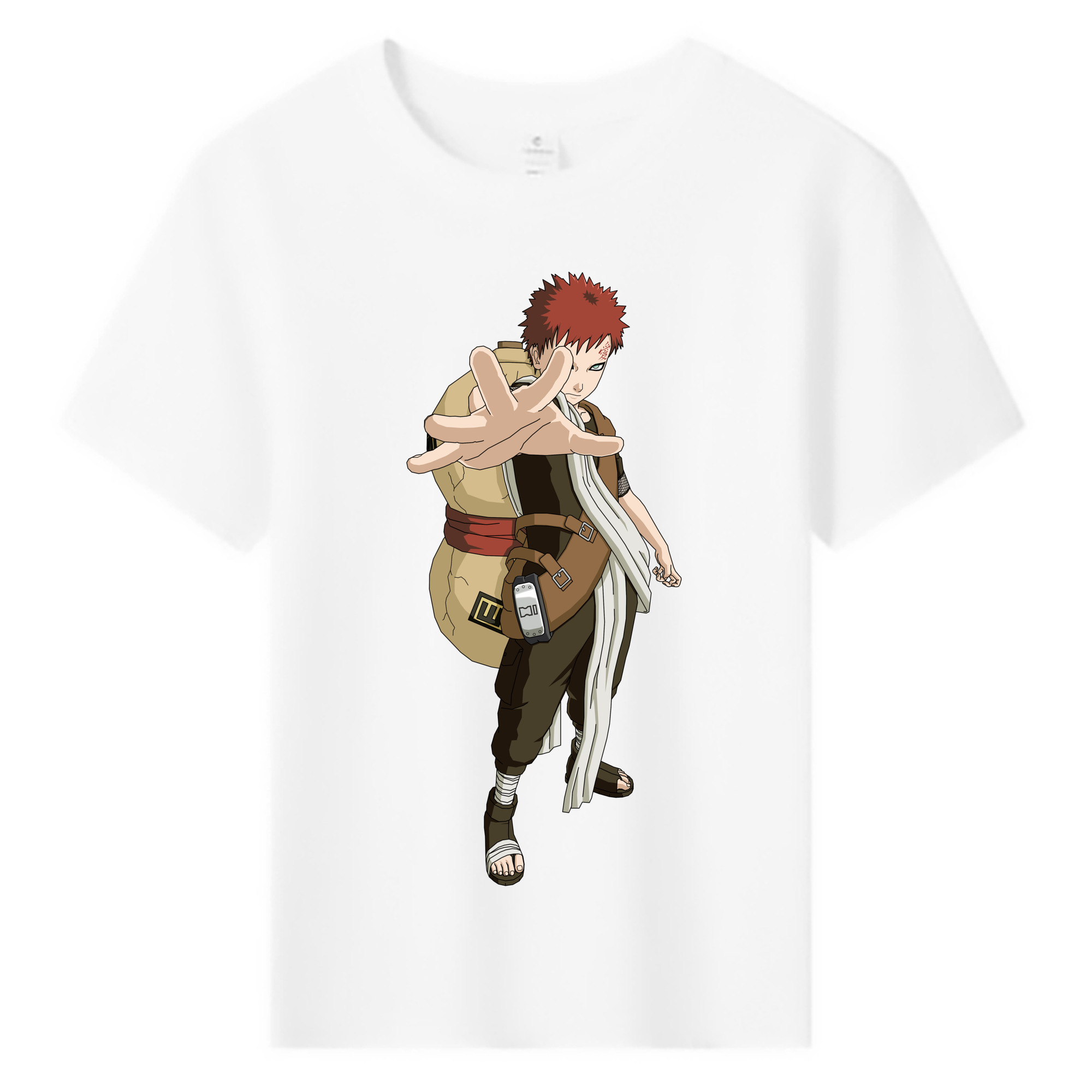 （画像用） NARUTO -ナルト- ガアラ Gaara 綿100％キッズTシャツ（フロントプリント）