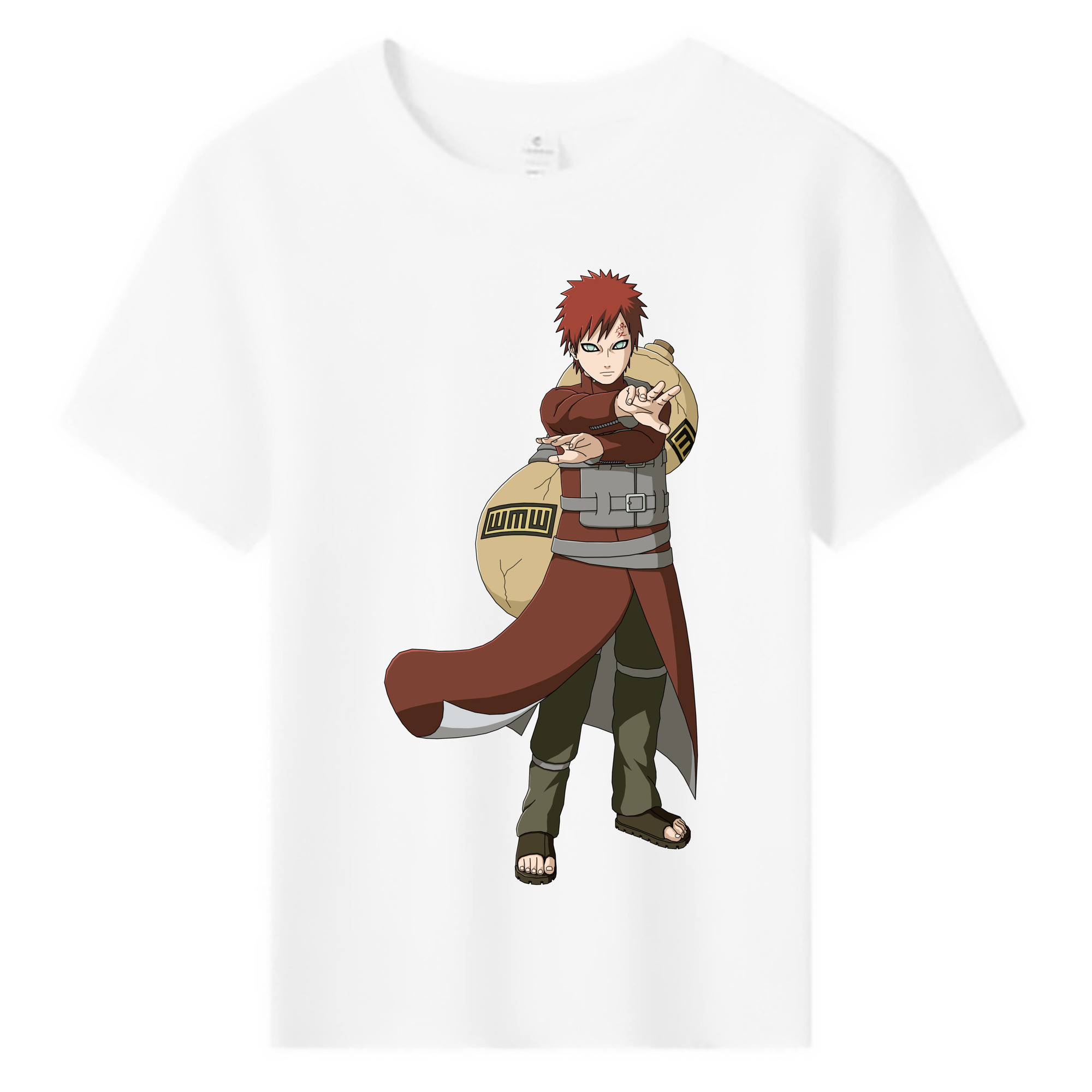 （画像用） NARUTO -ナルト- ガアラ Gaara 綿100％キッズTシャツ（フロントプリント）