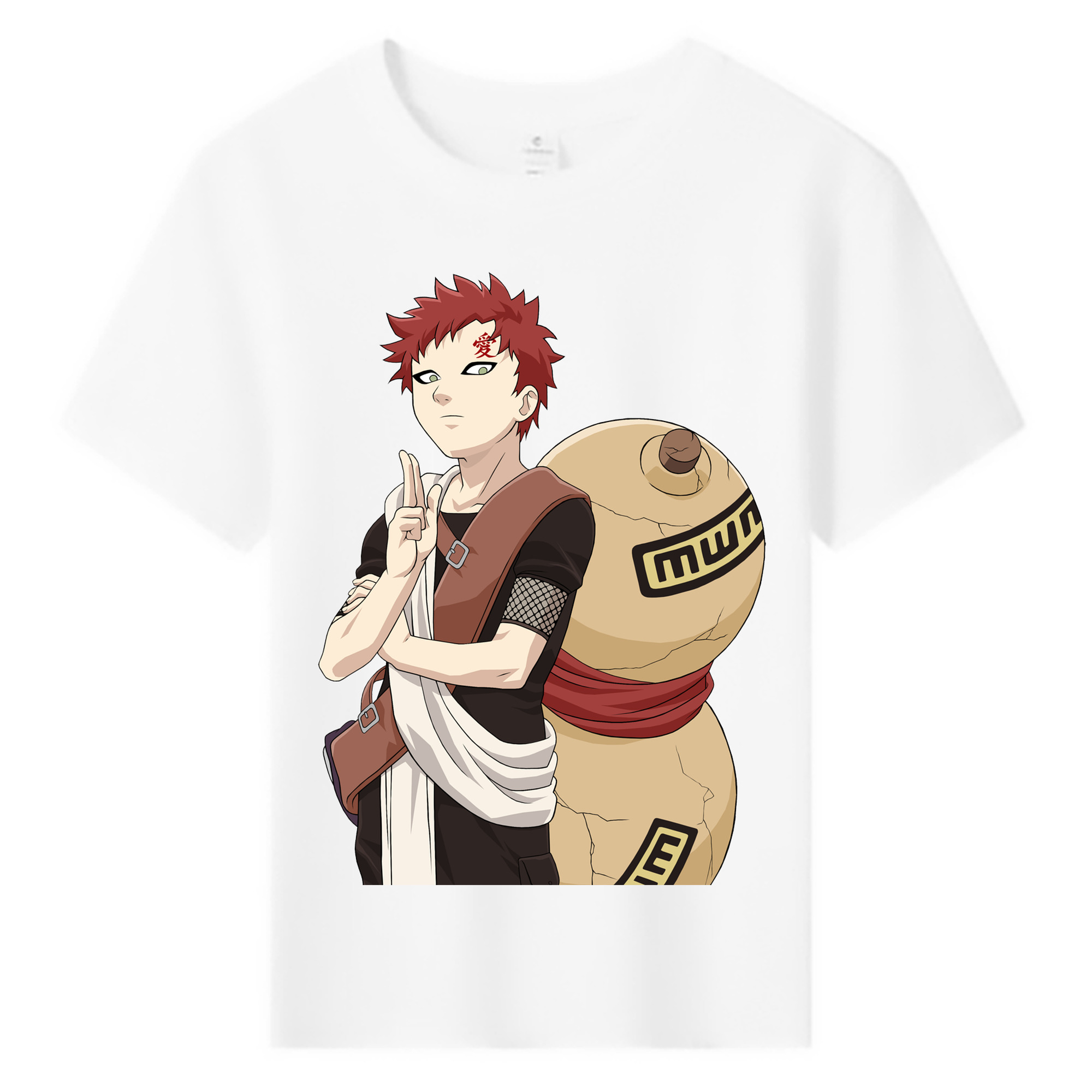 （画像用） NARUTO -ナルト- ガアラ Gaara 綿100％キッズTシャツ（フロントプリント）