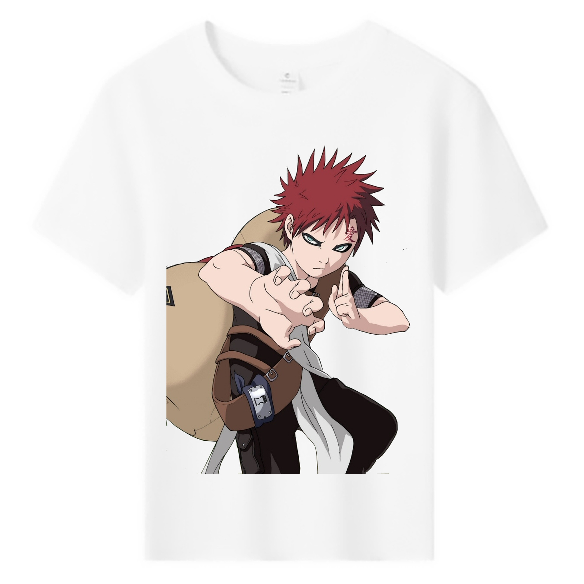 （画像用） NARUTO -ナルト- ガアラ Gaara 綿100％キッズTシャツ（フロントプリント）