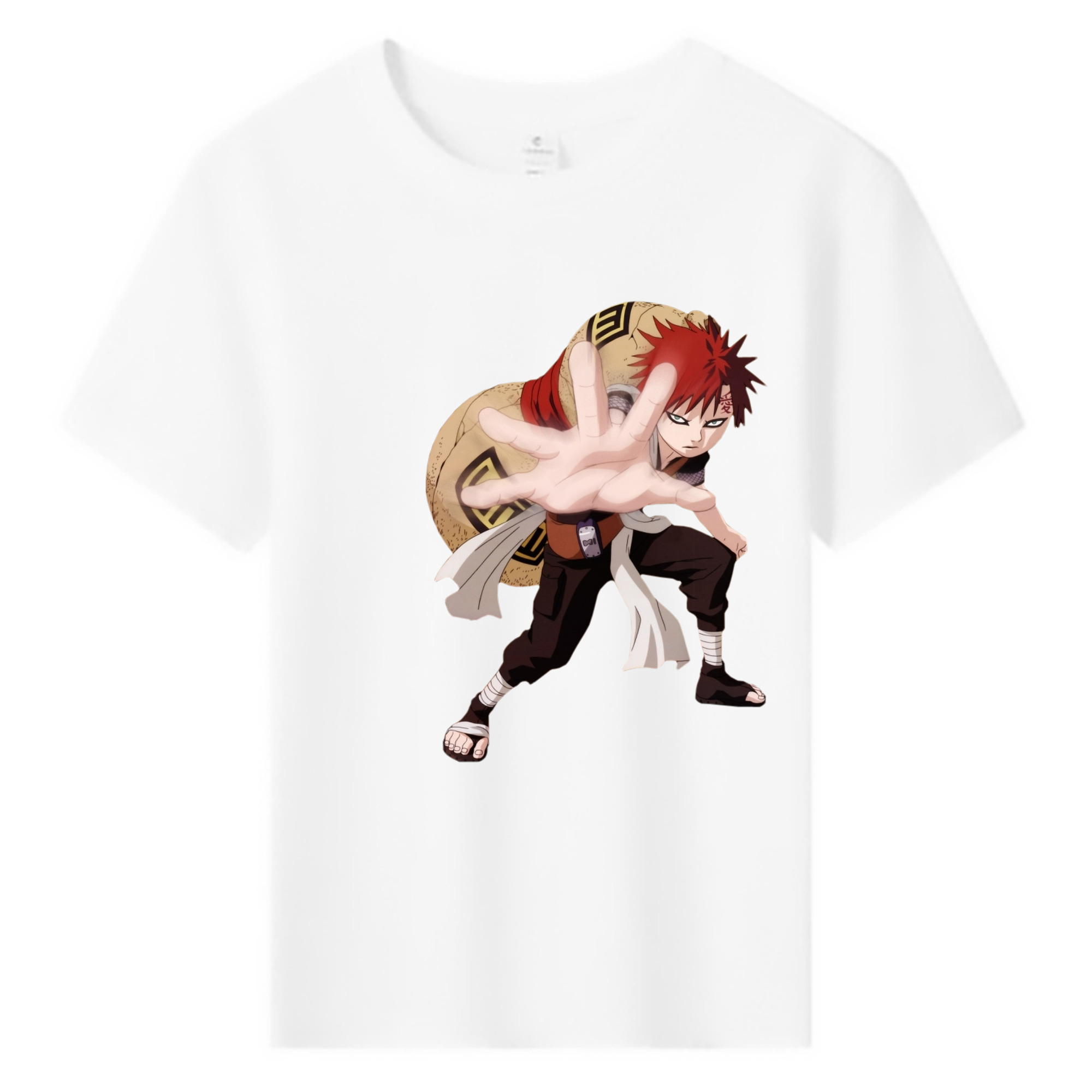 （画像用） NARUTO -ナルト- ガアラ Gaara 綿100％キッズTシャツ（フロントプリント）