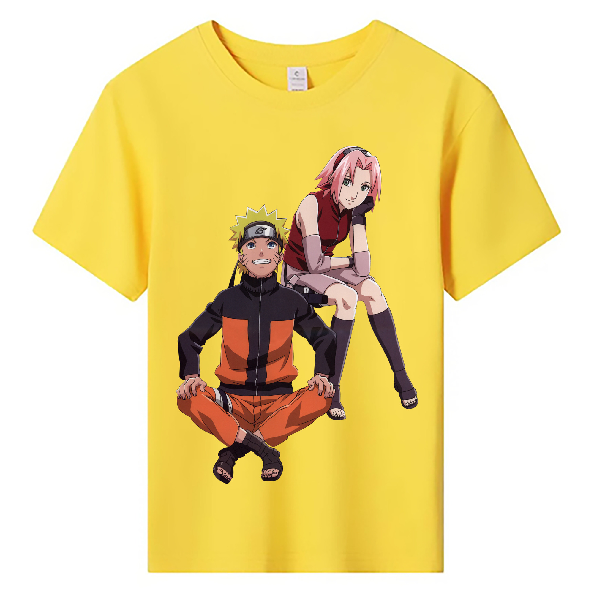 （画像用） NARUTO -ナルト- うずまき ナルト Uzumaki Naruto 綿100％キッズTシャツ（フロントプリント）