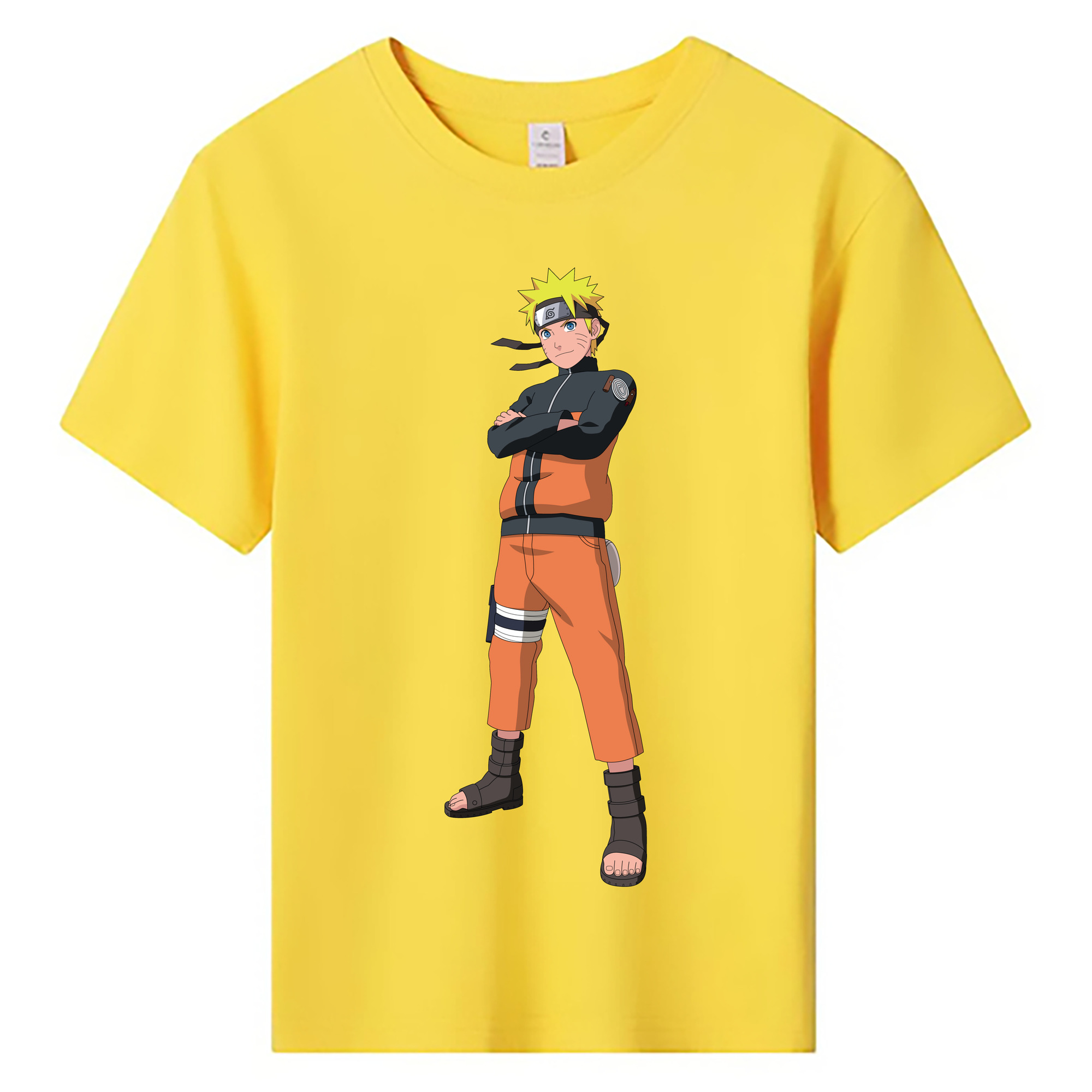 （画像用） NARUTO -ナルト- うずまき ナルト Uzumaki Naruto 綿100％キッズTシャツ（フロントプリント）
