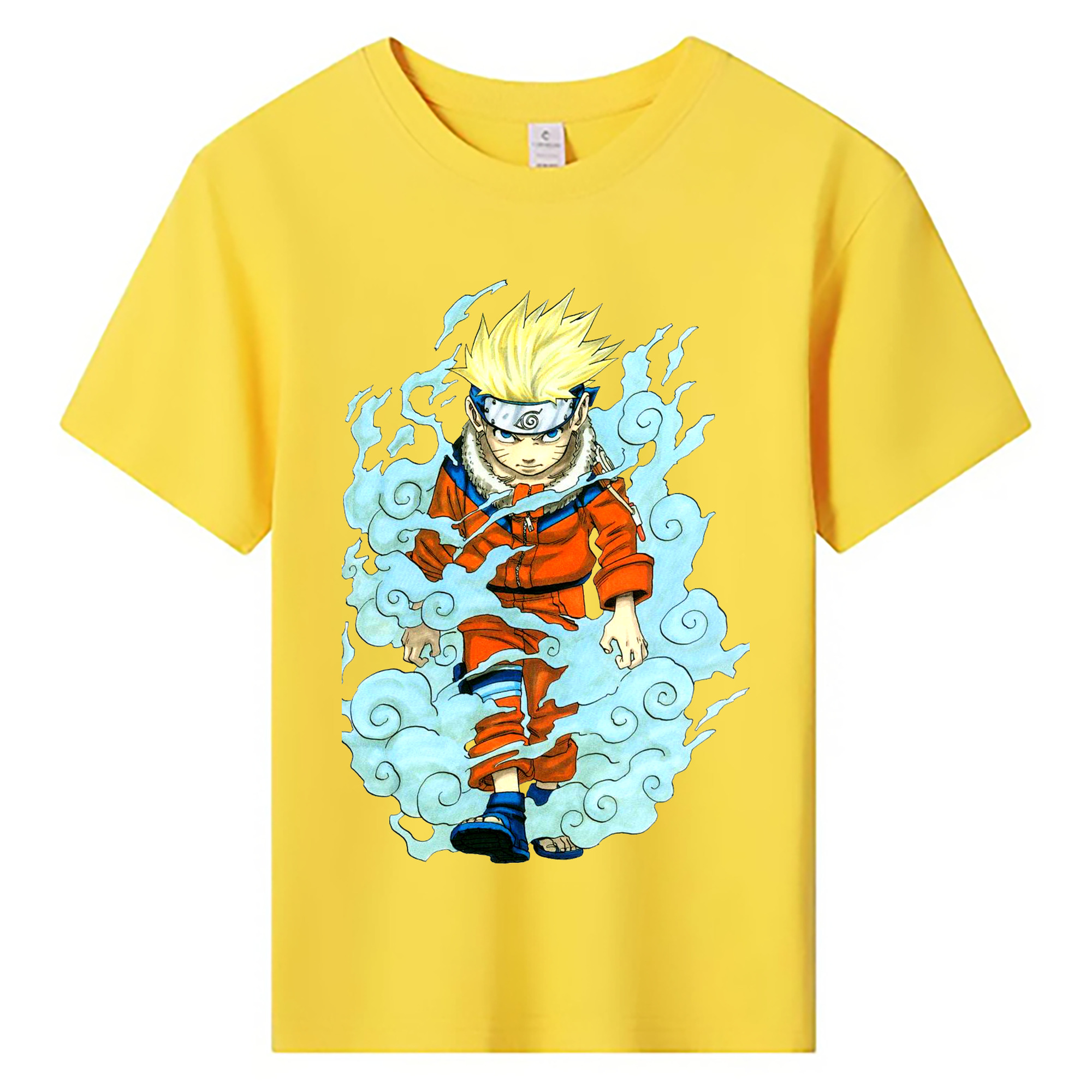 （画像用） NARUTO -ナルト- うずまき ナルト Uzumaki Naruto 綿100％キッズTシャツ（フロントプリント）