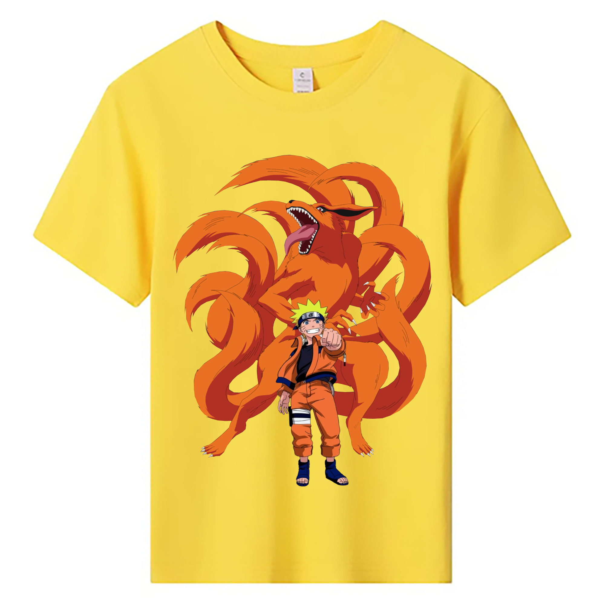 （画像用） NARUTO -ナルト- うずまき ナルト Uzumaki Naruto 綿100％キッズTシャツ（フロントプリント）