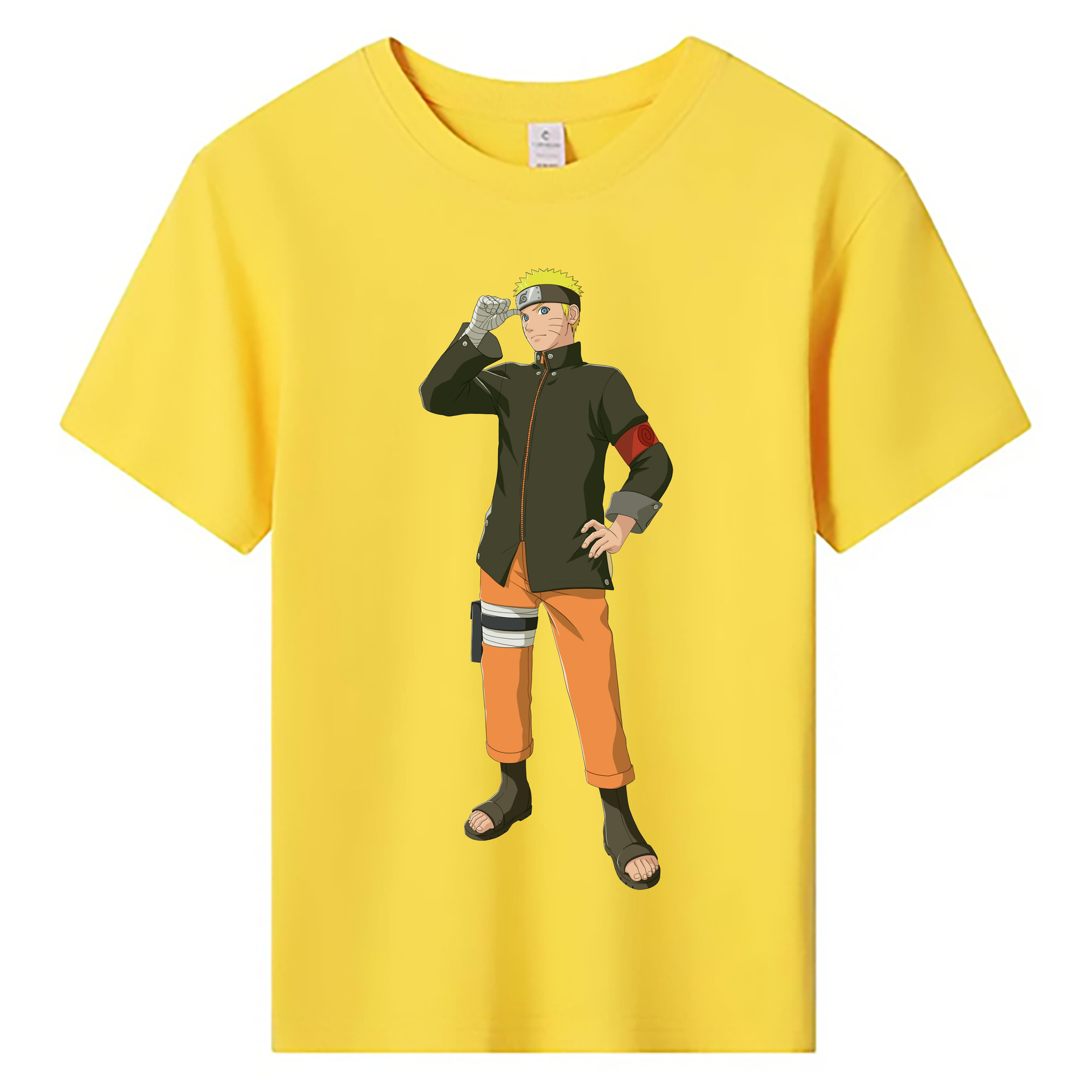 （画像用） NARUTO -ナルト- うずまき ナルト Uzumaki Naruto 綿100％キッズTシャツ（フロントプリント）