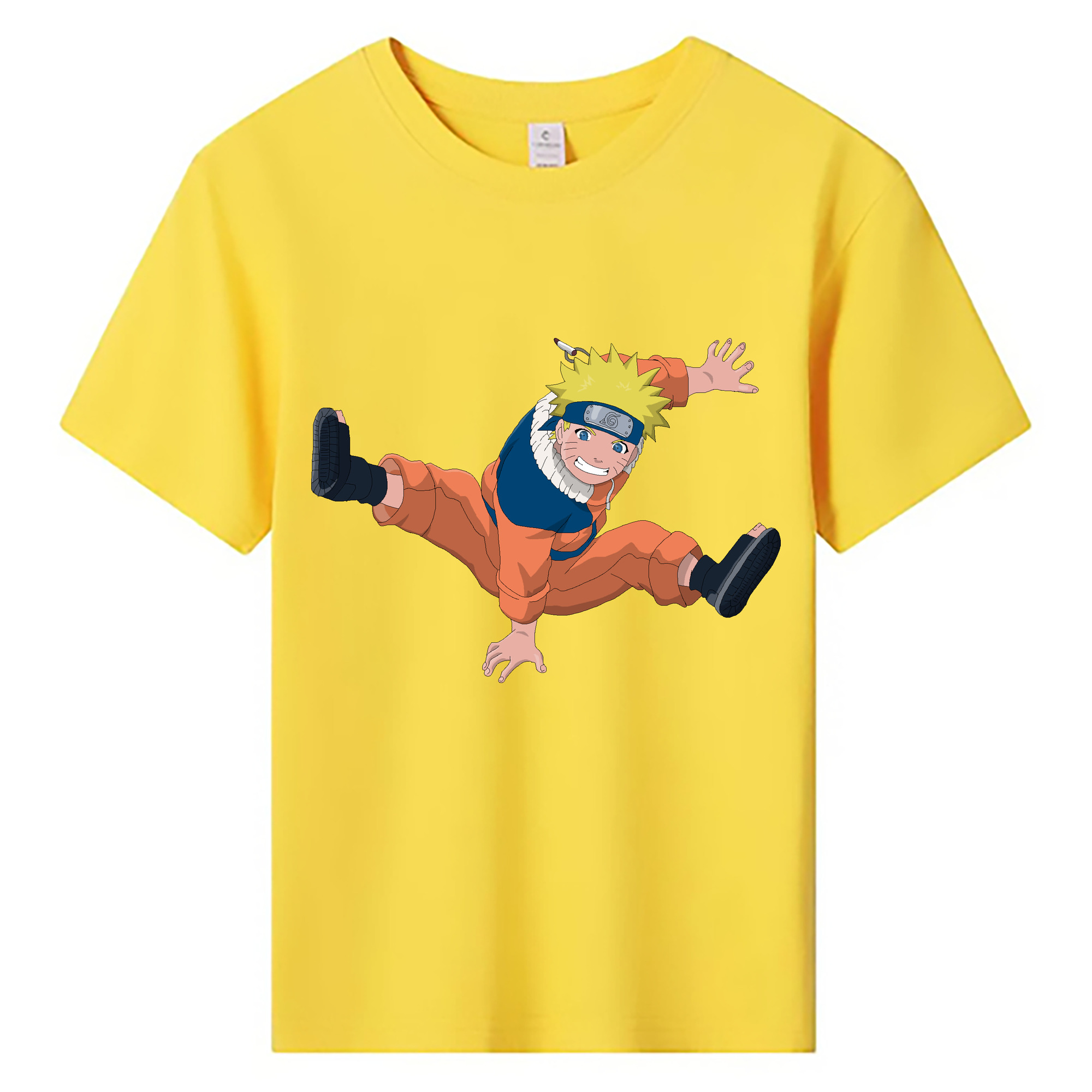 （画像用） NARUTO -ナルト- うずまき ナルト Uzumaki Naruto 綿100％キッズTシャツ（フロントプリント）