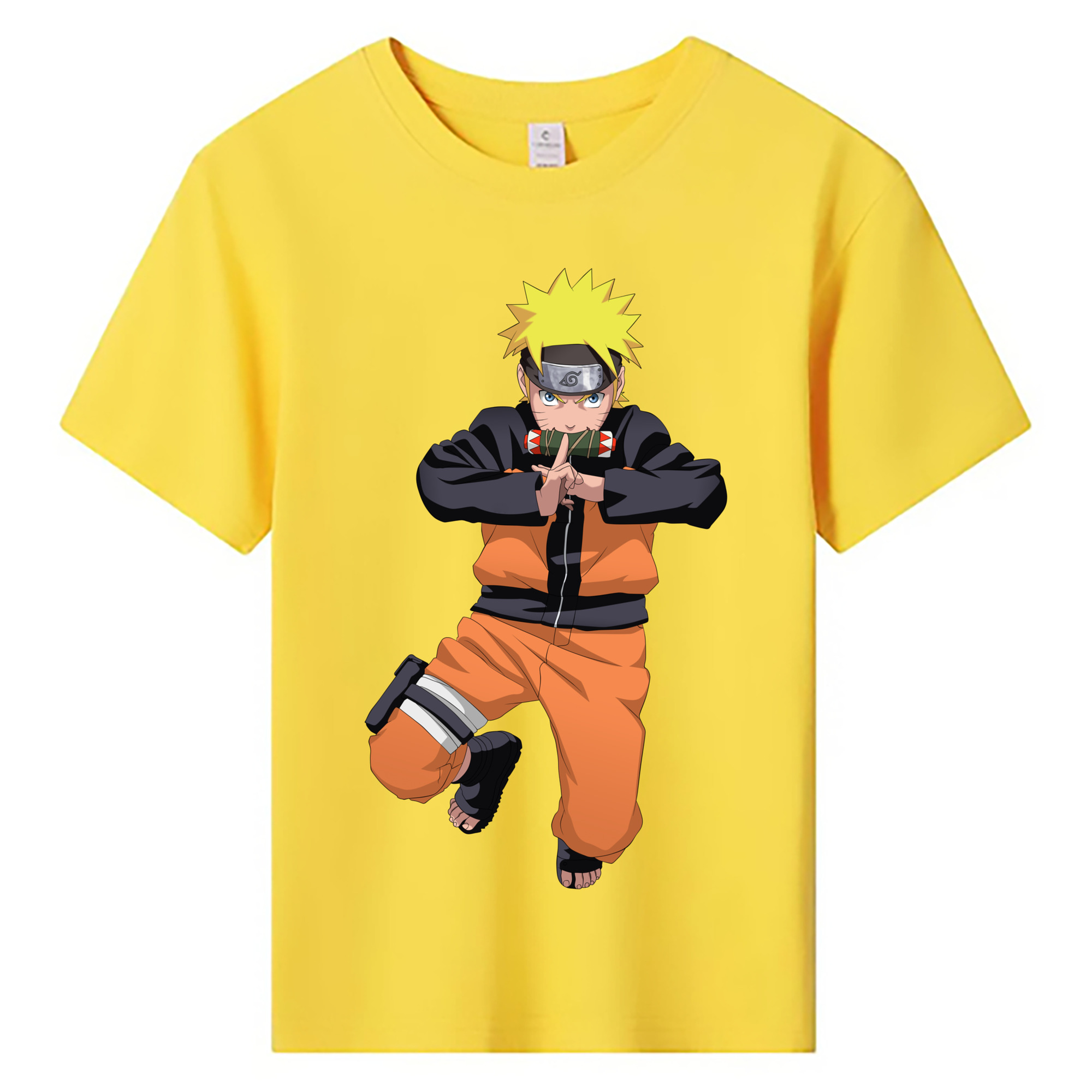 （画像用） NARUTO -ナルト- うずまき ナルト Uzumaki Naruto 綿100％キッズTシャツ（フロントプリント）