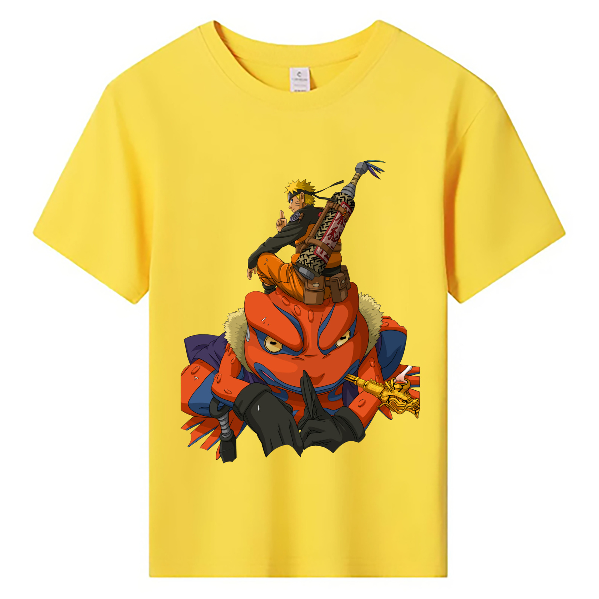 （画像用） NARUTO -ナルト- うずまき ナルト Uzumaki Naruto 綿100％キッズTシャツ（フロントプリント）