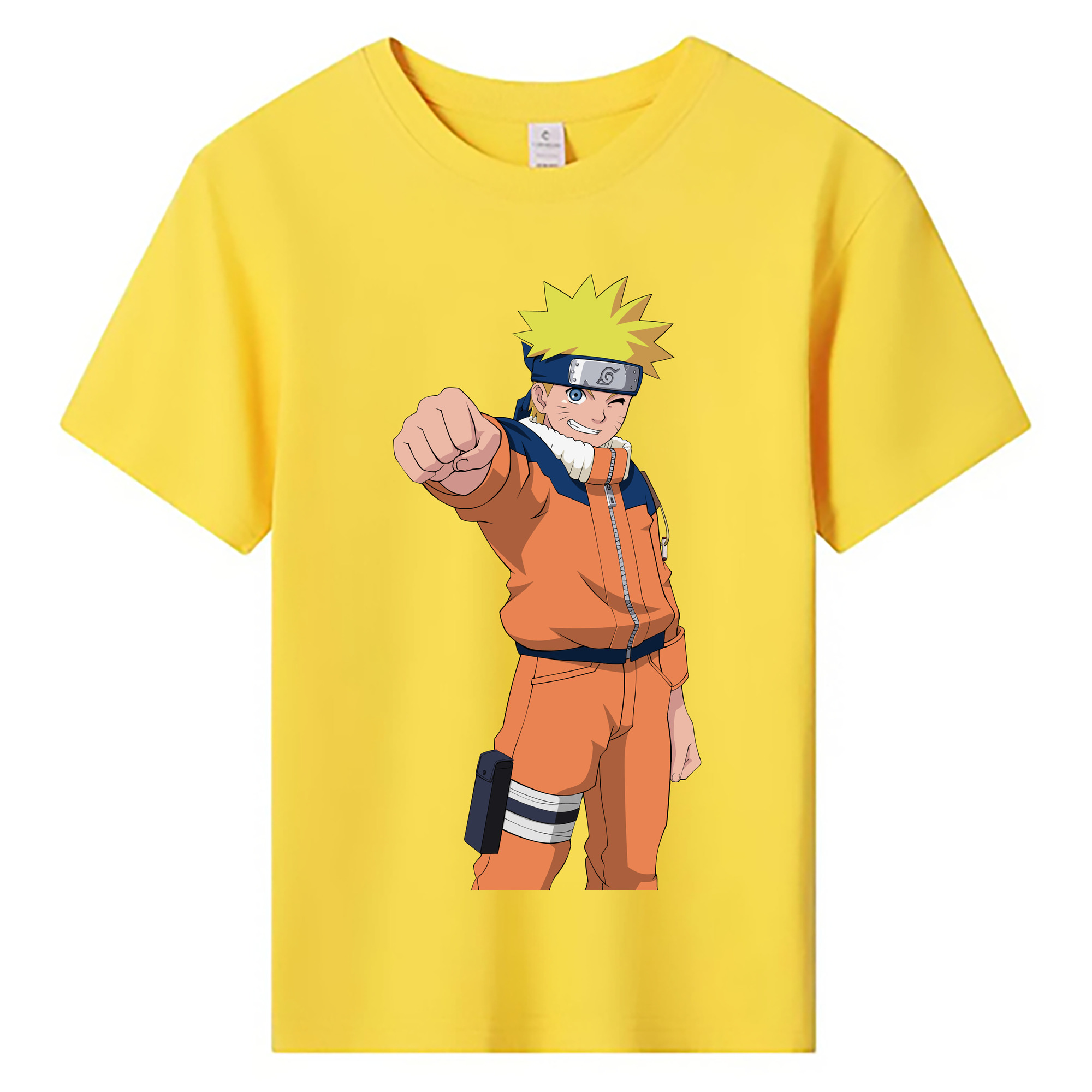 （画像用） NARUTO -ナルト- うずまき ナルト Uzumaki Naruto 綿100％キッズTシャツ（フロントプリント）