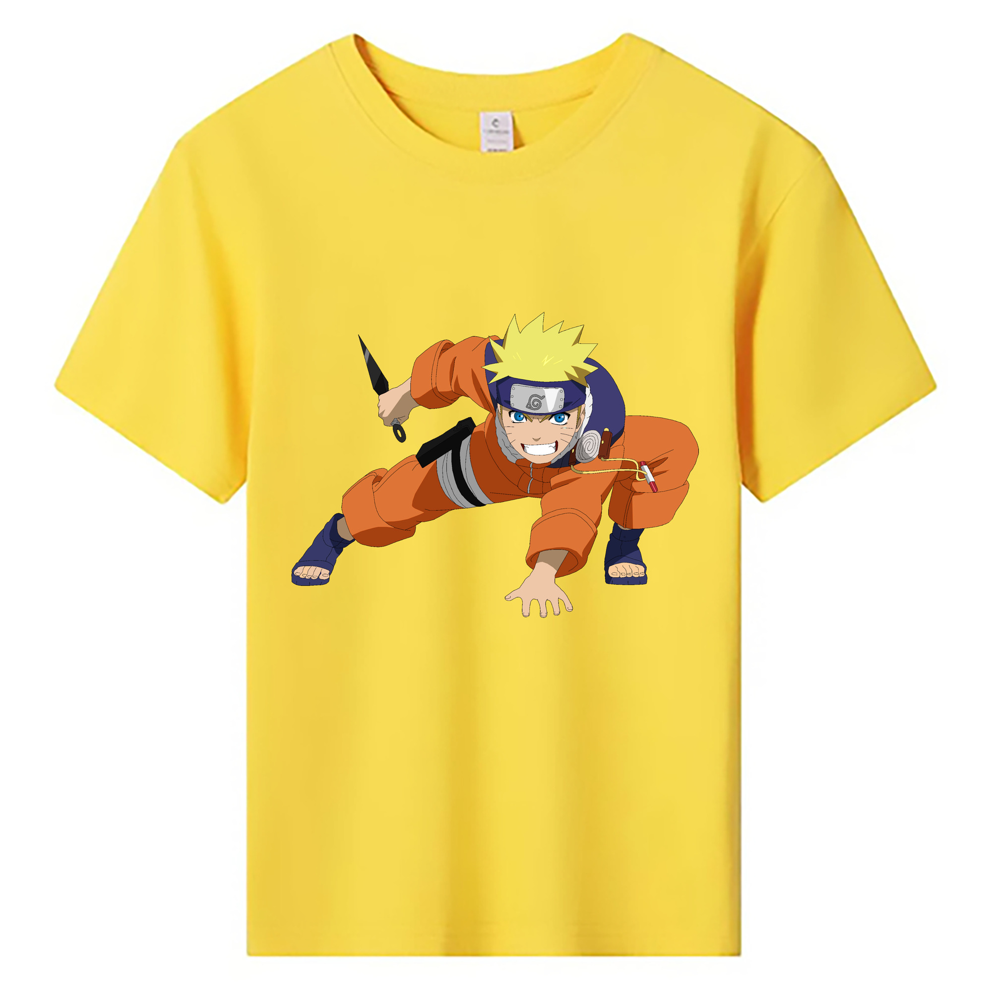 （画像用） NARUTO -ナルト- うずまき ナルト Uzumaki Naruto 綿100％キッズTシャツ（フロントプリント）