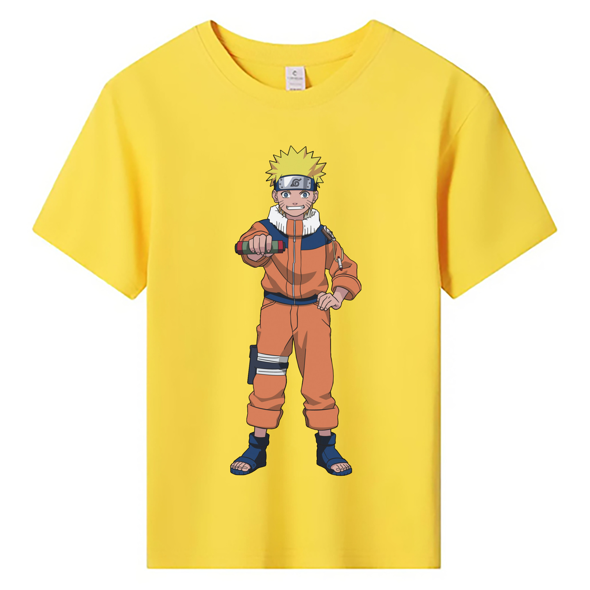 （画像用） NARUTO -ナルト- うずまき ナルト Uzumaki Naruto 綿100％キッズTシャツ（フロントプリント）
