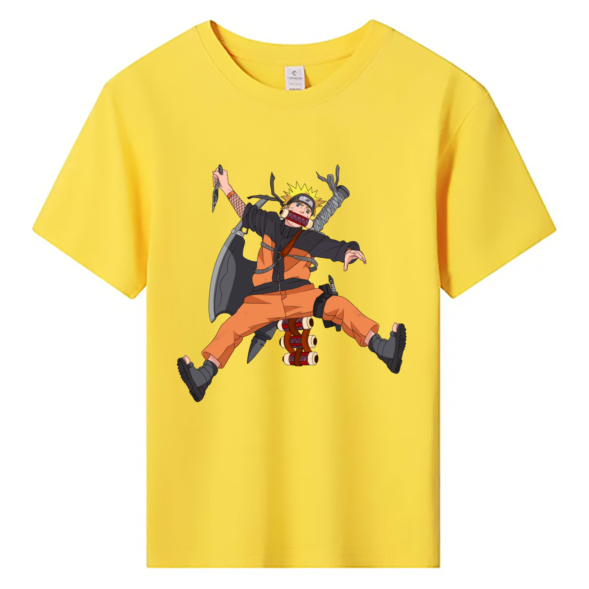 （画像用） NARUTO -ナルト- うずまき ナルト Uzumaki Naruto 綿100％キッズTシャツ（フロントプリント）