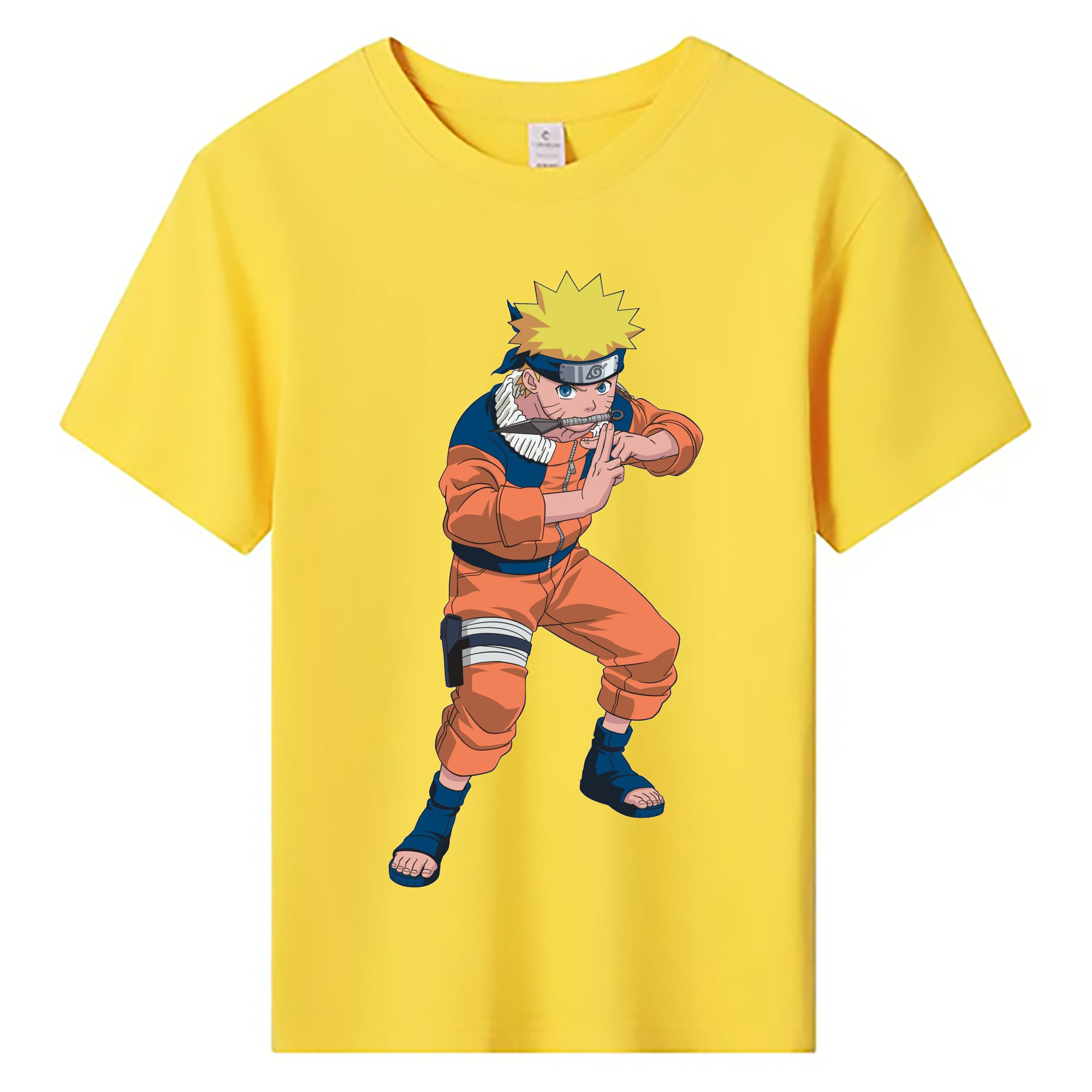 （画像用） NARUTO -ナルト- うずまき ナルト Uzumaki Naruto 綿100％キッズTシャツ（フロントプリント）