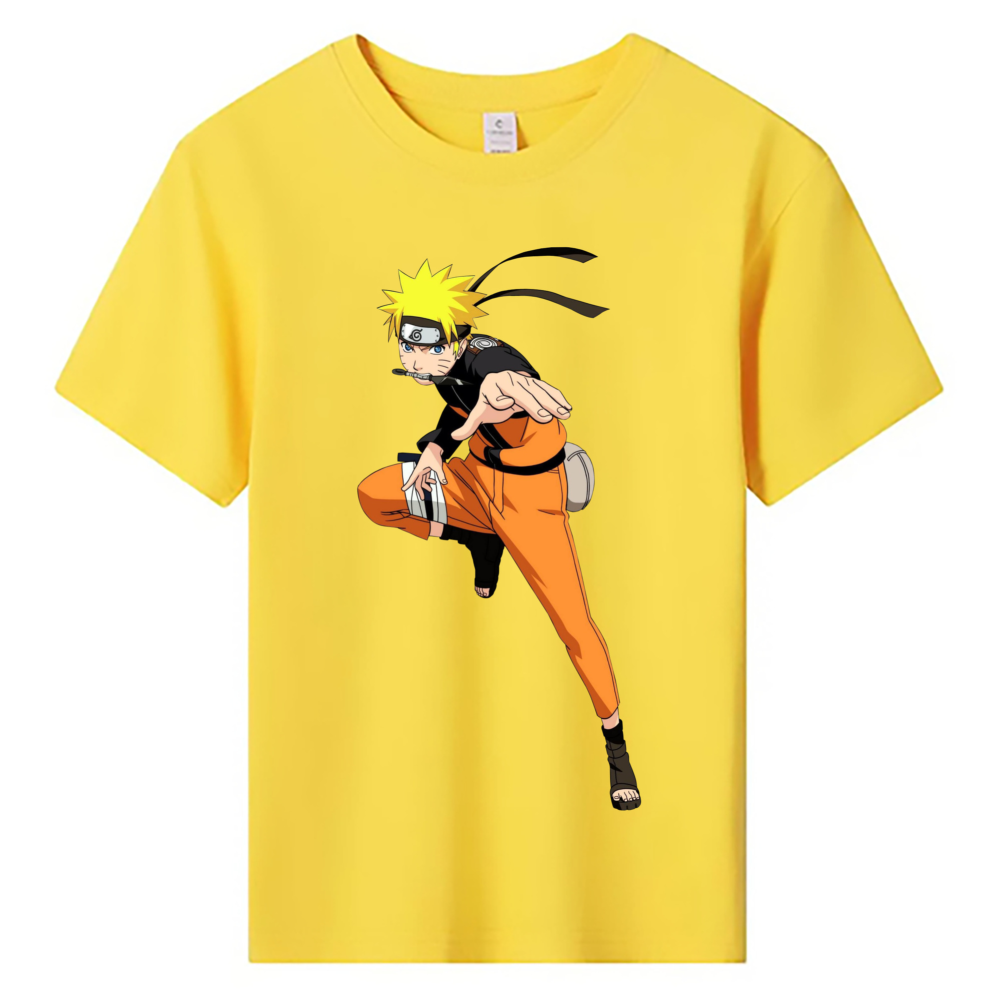 （画像用） NARUTO -ナルト- うずまき ナルト Uzumaki Naruto 綿100％キッズTシャツ（フロントプリント）