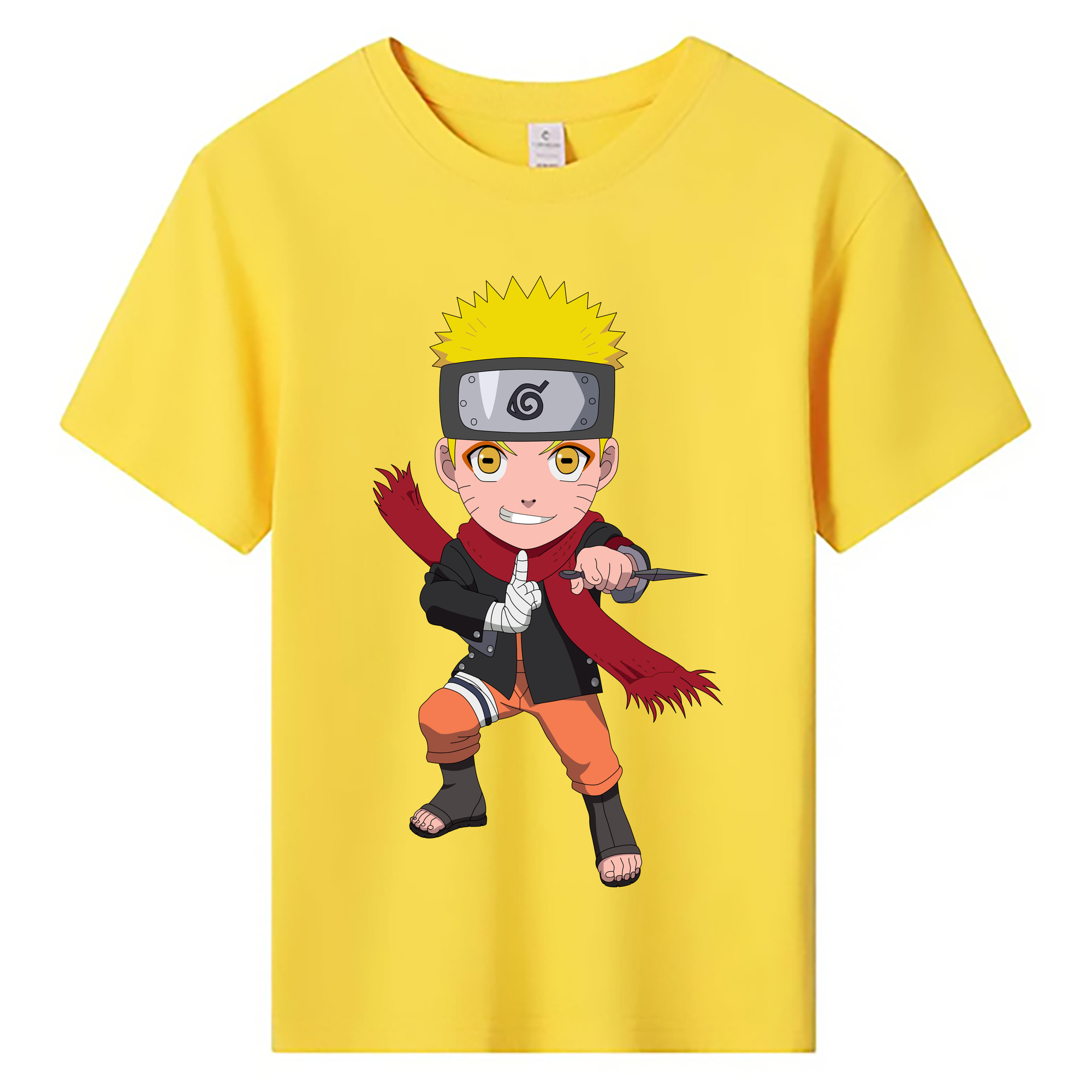 （画像用） NARUTO -ナルト- うずまき ナルト Uzumaki Naruto 綿100％キッズTシャツ（フロントプリント）