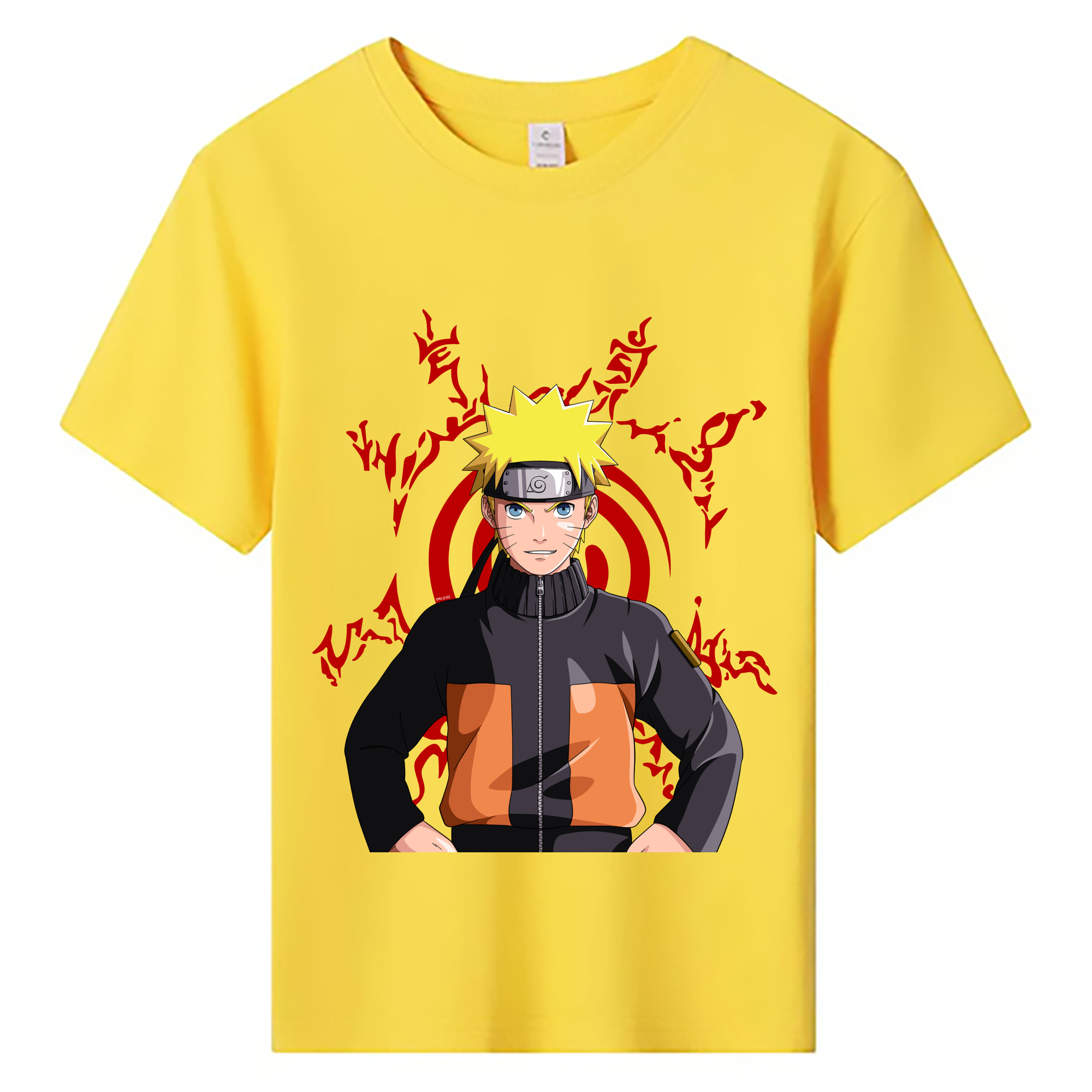 （画像用） NARUTO -ナルト- うずまき ナルト Uzumaki Naruto 綿100％キッズTシャツ（フロントプリント）