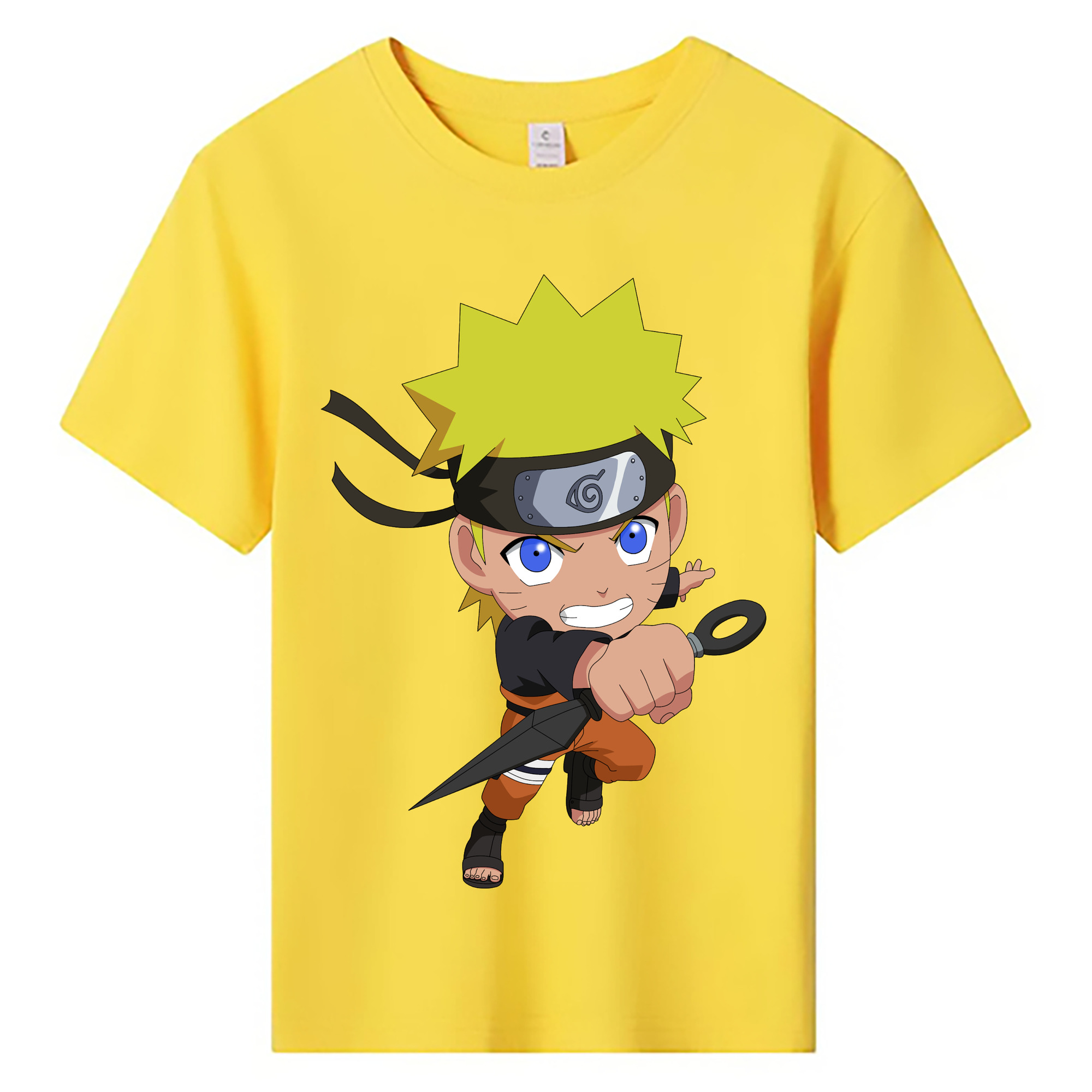 （画像用） NARUTO -ナルト- うずまき ナルト Uzumaki Naruto 綿100％キッズTシャツ（フロントプリント）