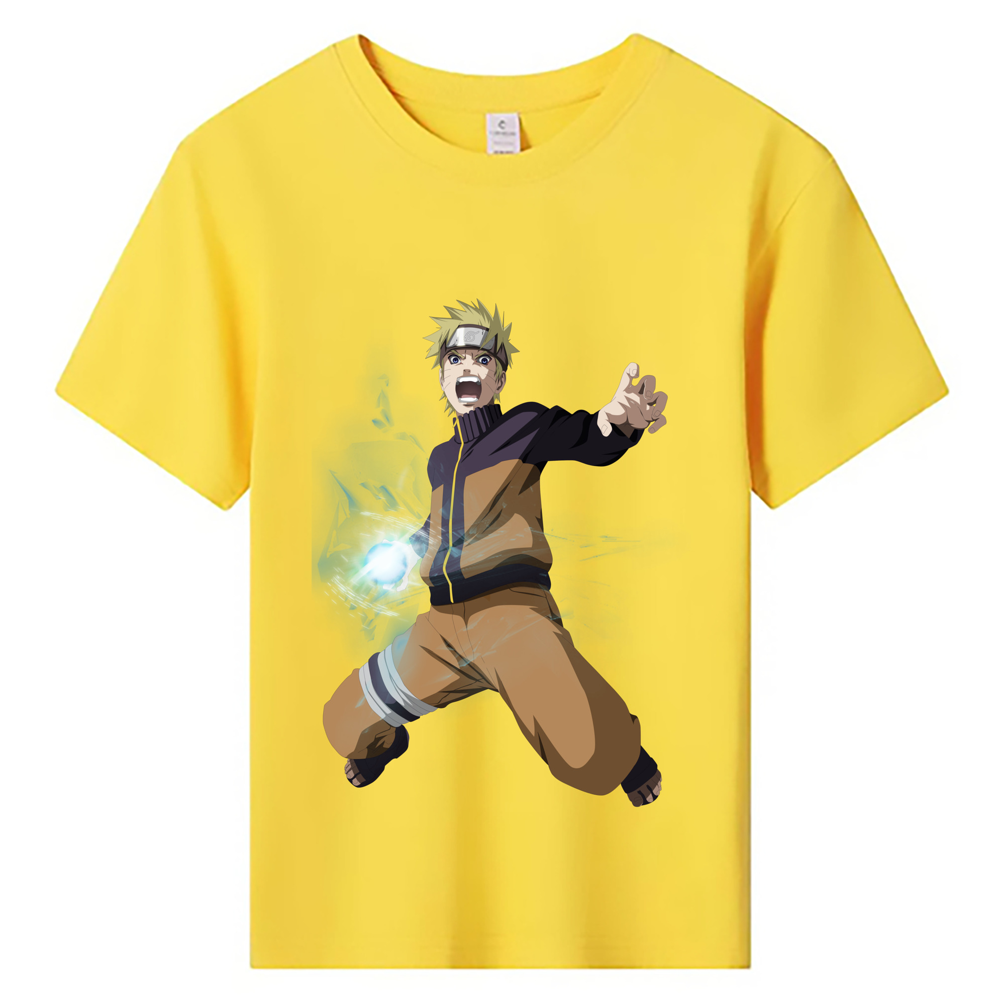 （画像用） NARUTO -ナルト- うずまき ナルト Uzumaki Naruto 綿100％キッズTシャツ（フロントプリント）