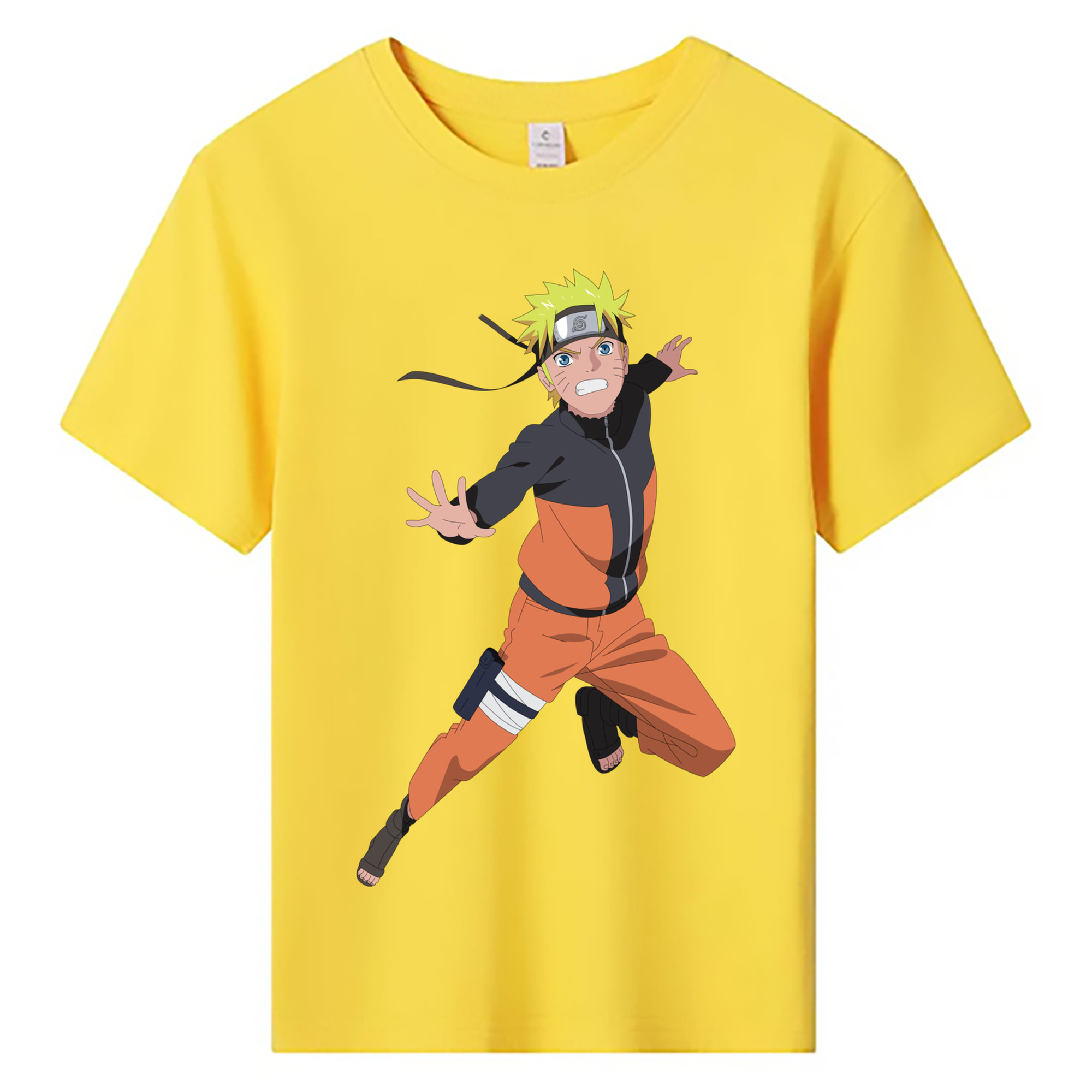 （画像用） NARUTO -ナルト- うずまき ナルト Uzumaki Naruto 綿100％キッズTシャツ（フロントプリント）