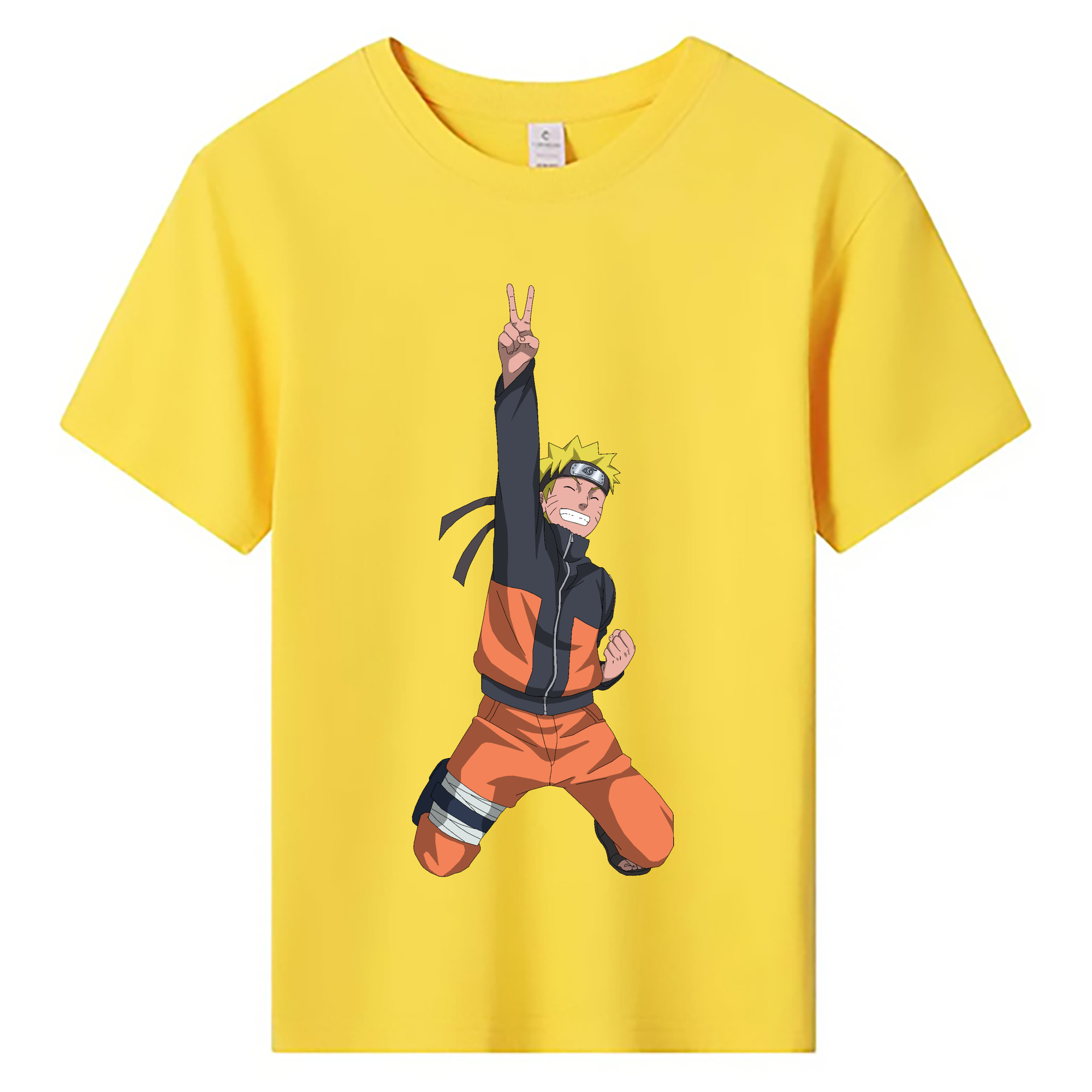 （画像用） NARUTO -ナルト- うずまき ナルト Uzumaki Naruto 綿100％キッズTシャツ（フロントプリント）
