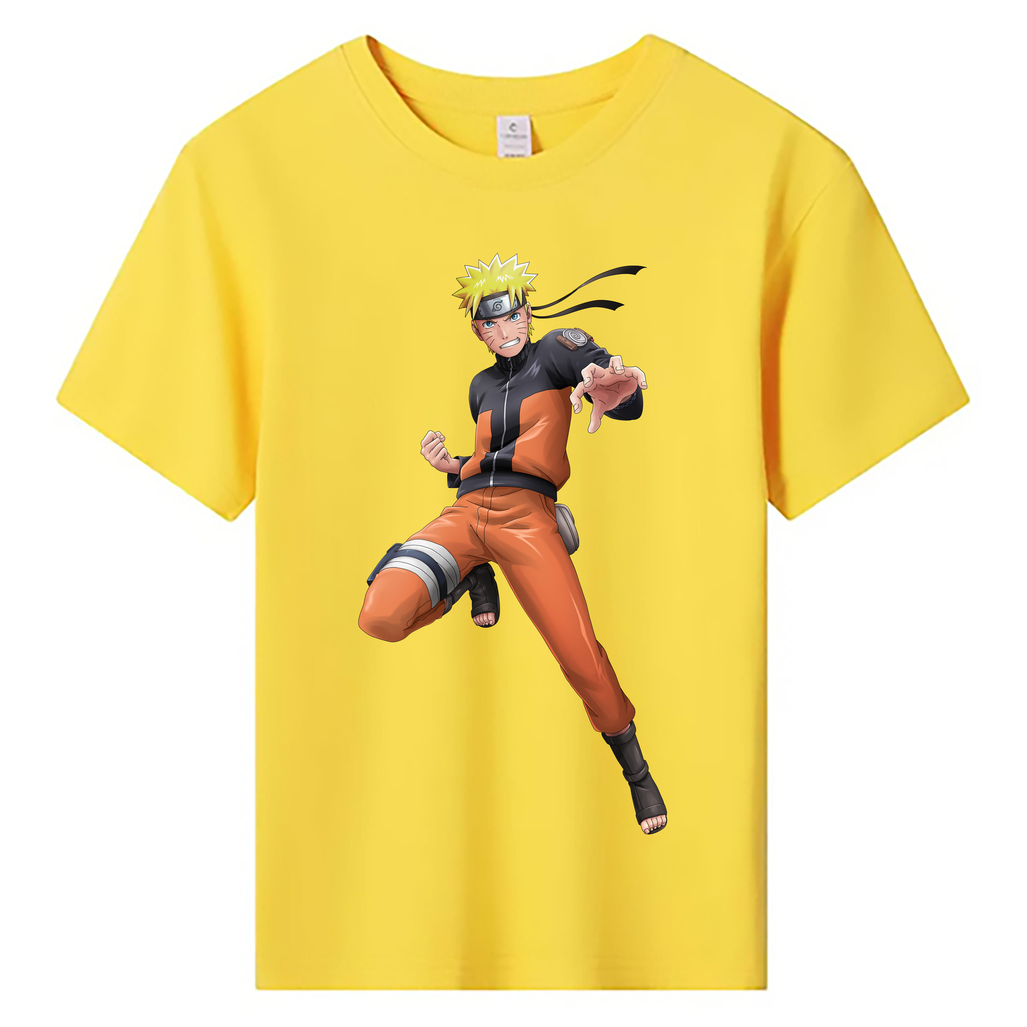 （画像用） NARUTO -ナルト- うずまき ナルト Uzumaki Naruto 綿100％キッズTシャツ（フロントプリント）