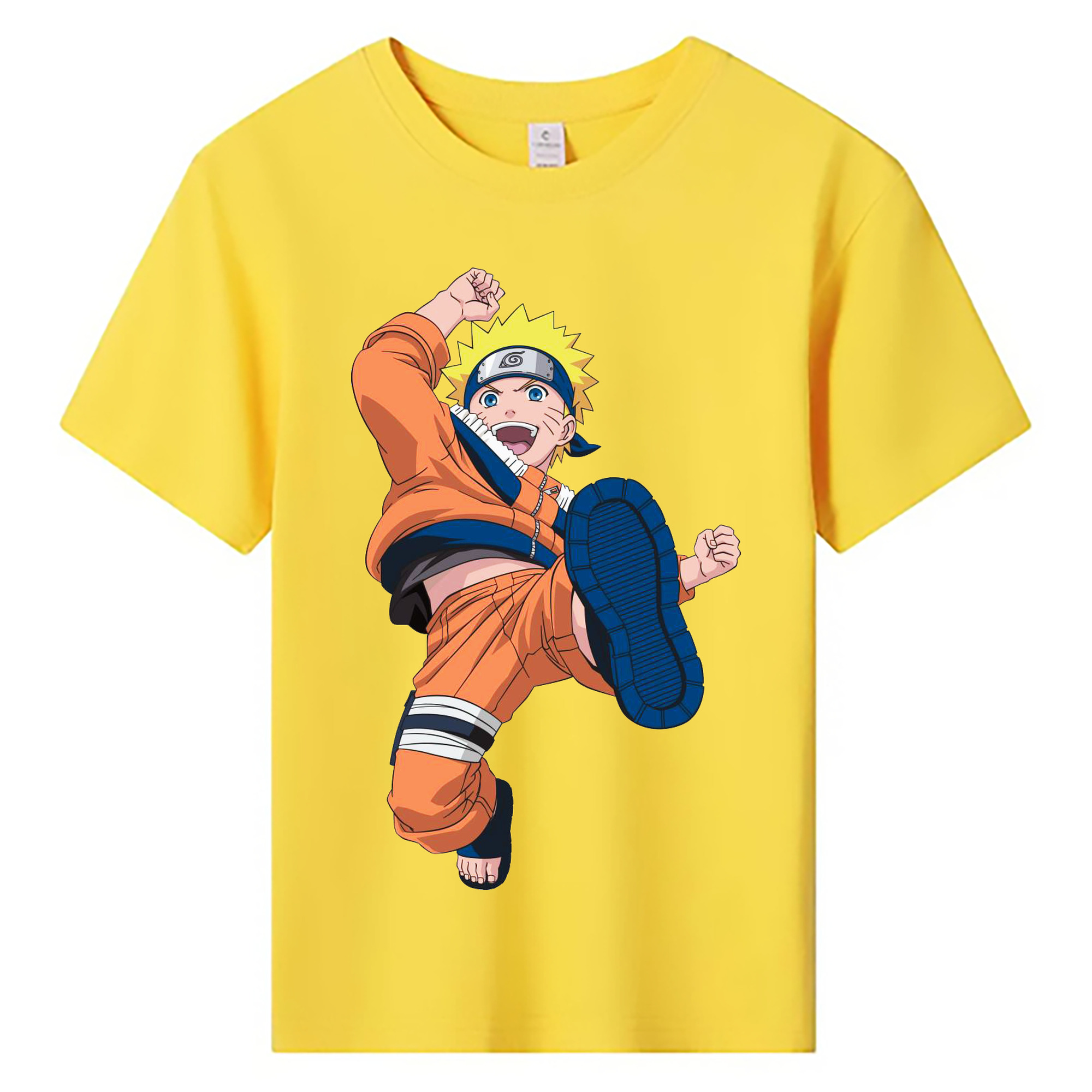（画像用） NARUTO -ナルト- うずまき ナルト Uzumaki Naruto 綿100％キッズTシャツ（フロントプリント）