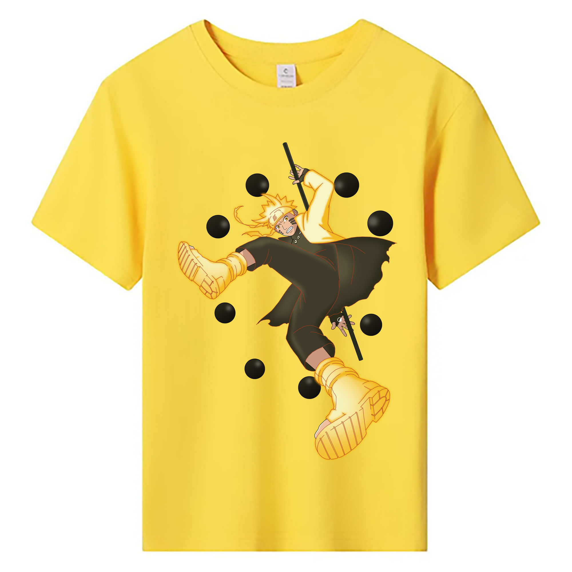 （画像用） NARUTO -ナルト- うずまき ナルト Uzumaki Naruto 綿100％キッズTシャツ（フロントプリント）