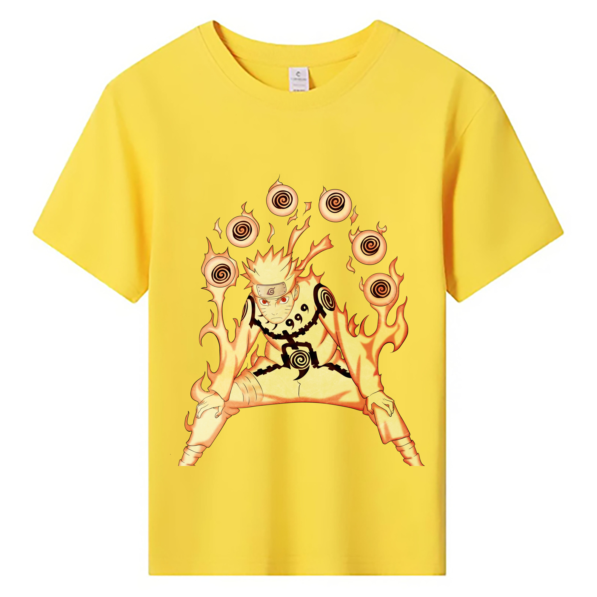 （画像用） NARUTO -ナルト- うずまき ナルト Uzumaki Naruto 綿100％キッズTシャツ（フロントプリント）