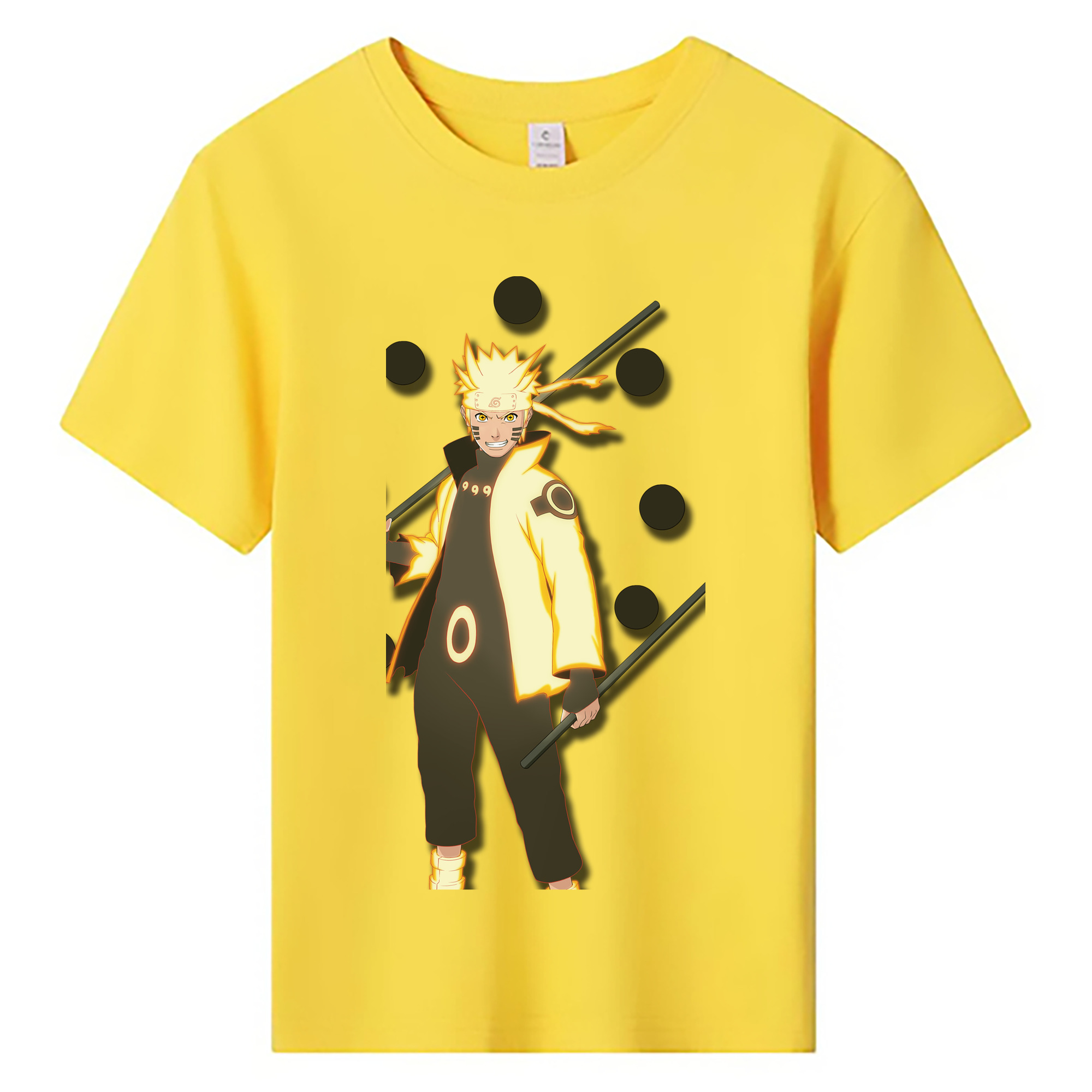 （画像用） NARUTO -ナルト- うずまき ナルト Uzumaki Naruto 綿100％キッズTシャツ（フロントプリント）