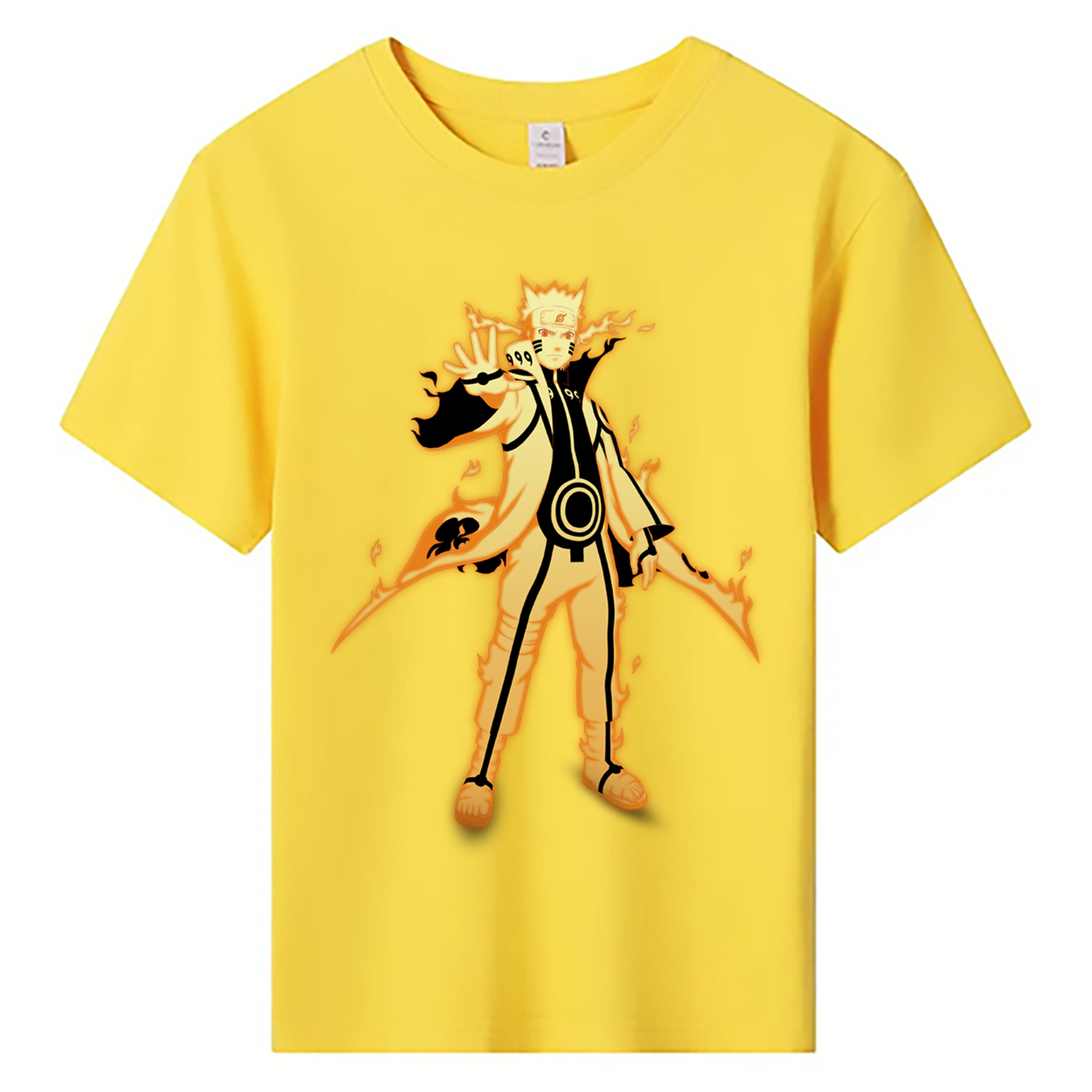 （画像用） NARUTO -ナルト- うずまき ナルト Uzumaki Naruto 綿100％キッズTシャツ（フロントプリント）