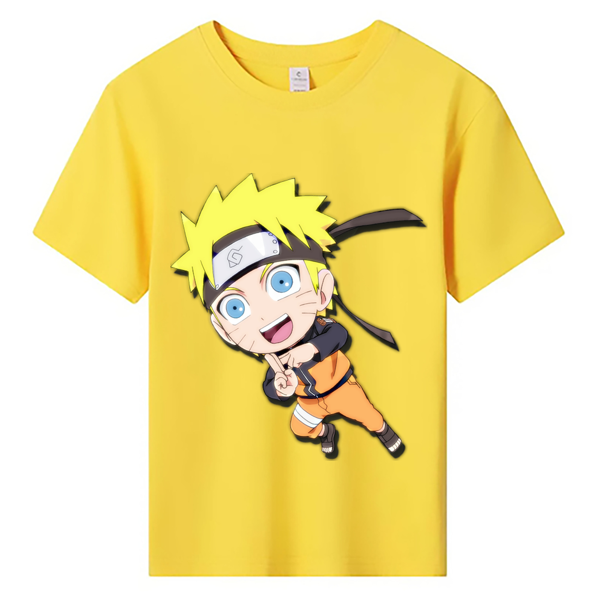 （画像用） NARUTO -ナルト- うずまき ナルト Uzumaki Naruto 綿100％キッズTシャツ（フロントプリント）