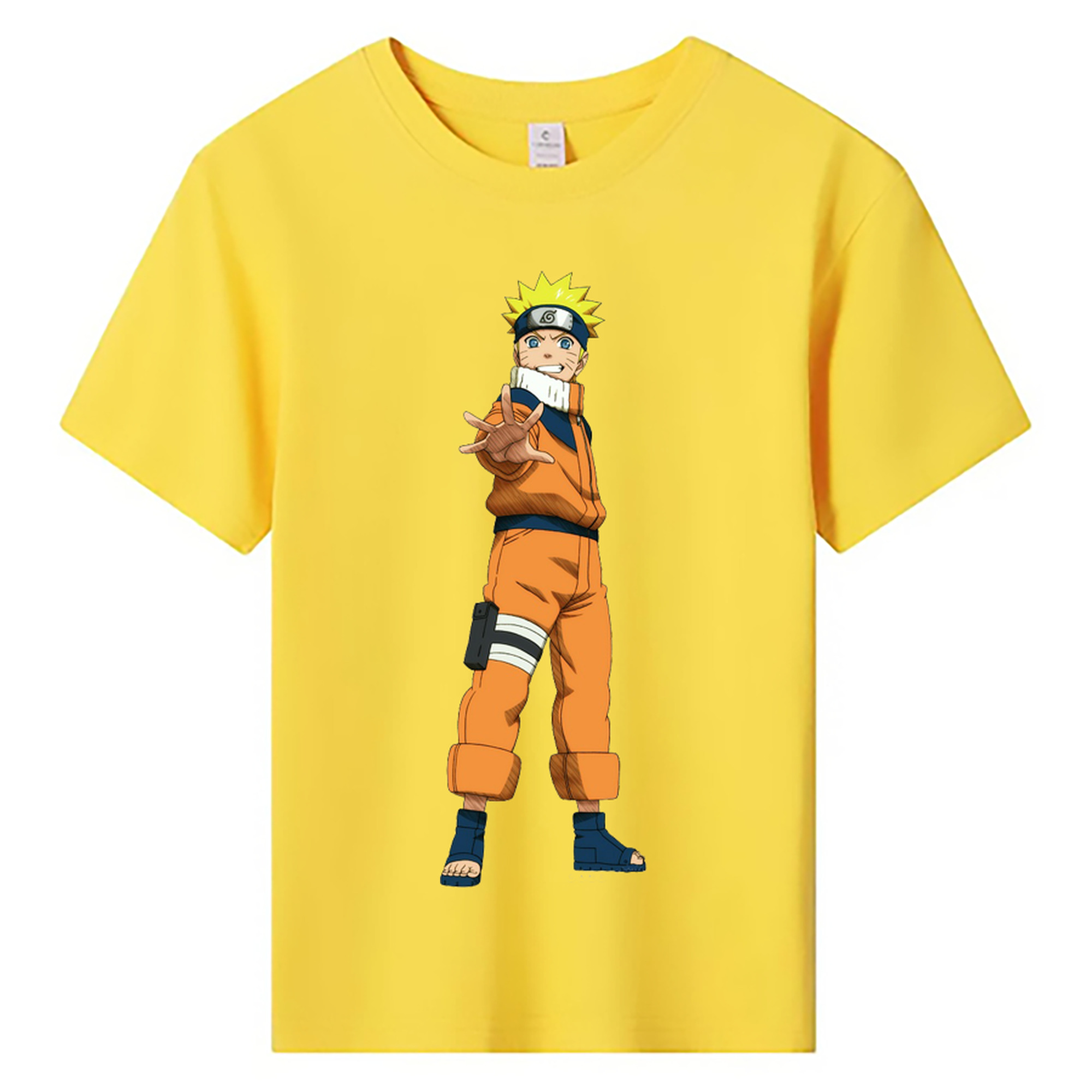 （画像用） NARUTO -ナルト- うずまき ナルト Uzumaki Naruto 綿100％キッズTシャツ（フロントプリント）
